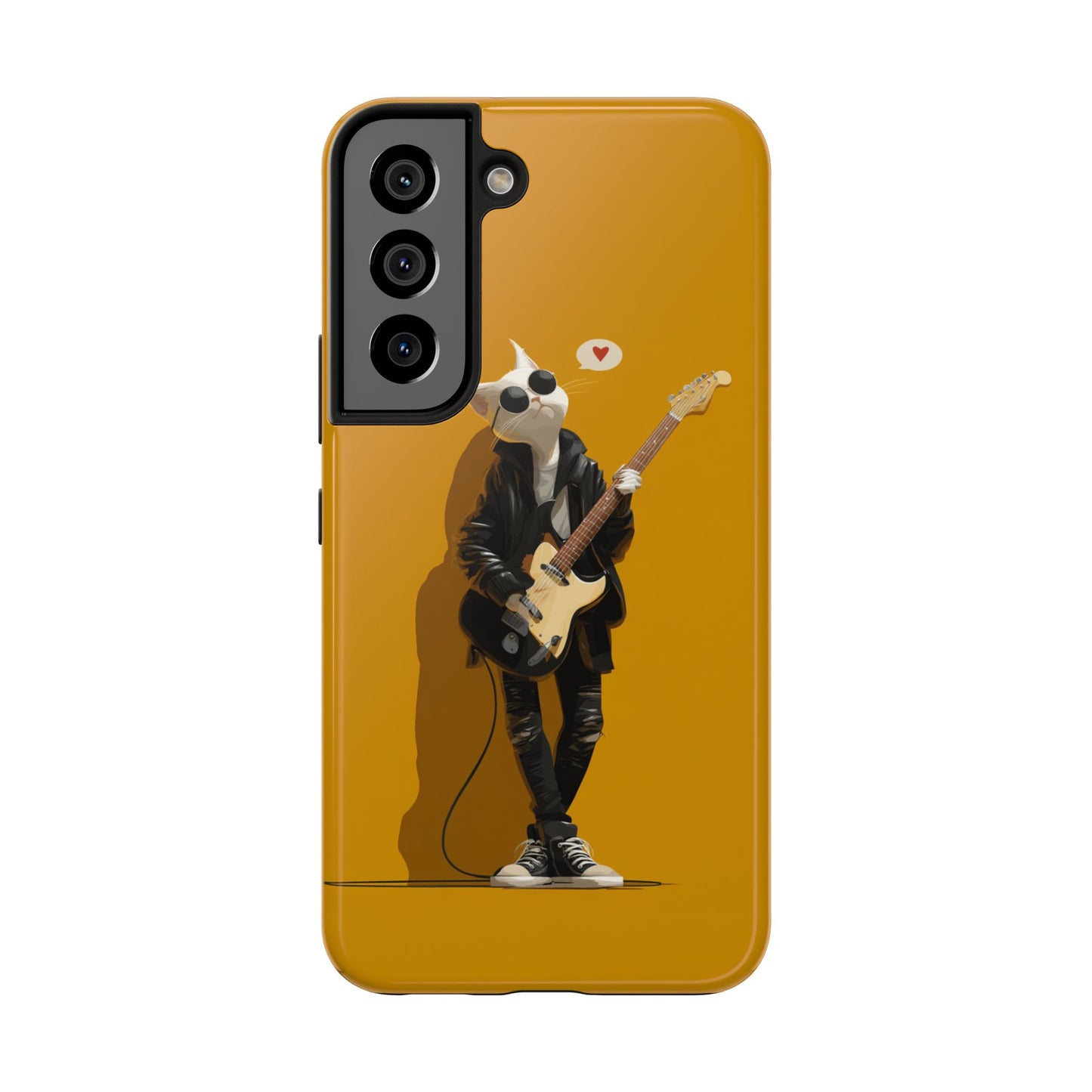 Cool Cat with Sunglasses Playing Guitar Tough Phone Case