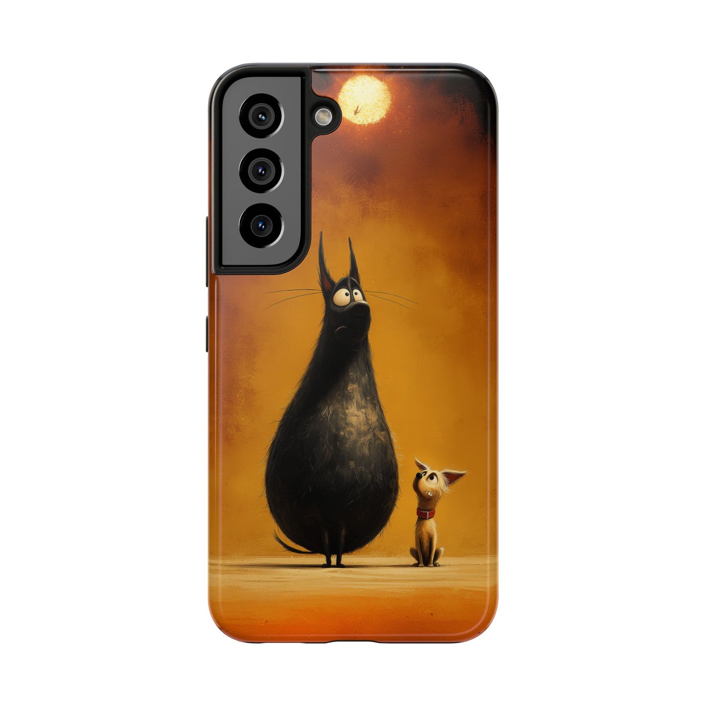 Whimsical Tough Phone Cases - Cat & Dog Design