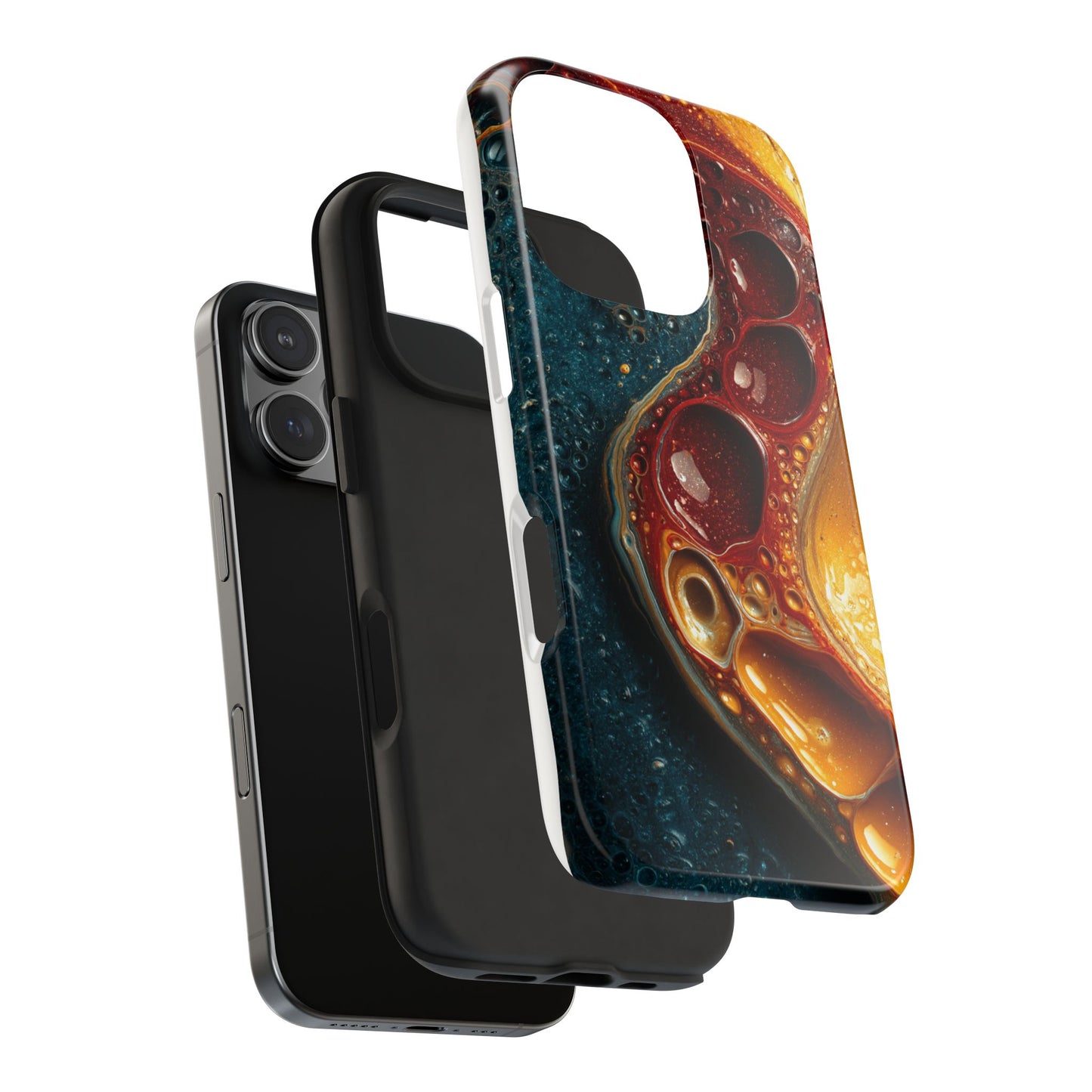 Artistic Tough Phone Case - Vibrant Fluid Design