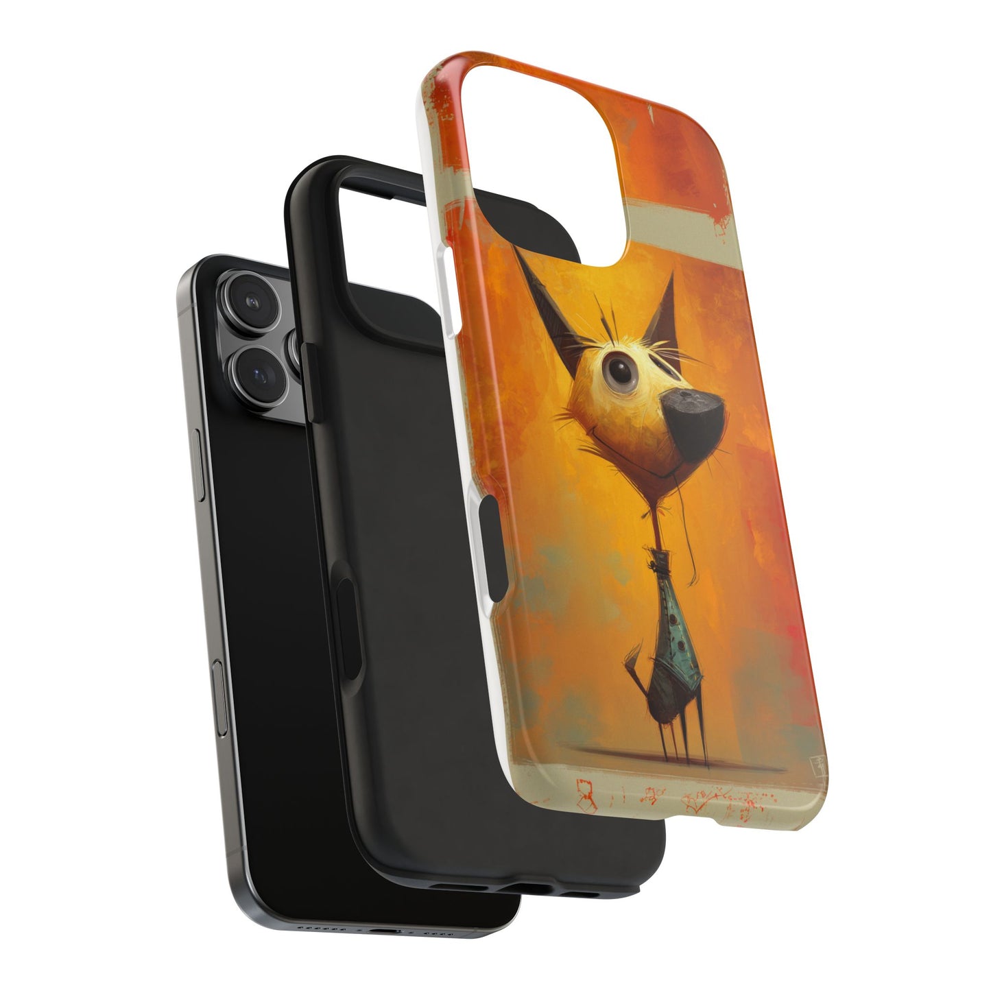 Whimsical Dog Art Tough Phone Case - Fun & Stylish Pet Lover Gift