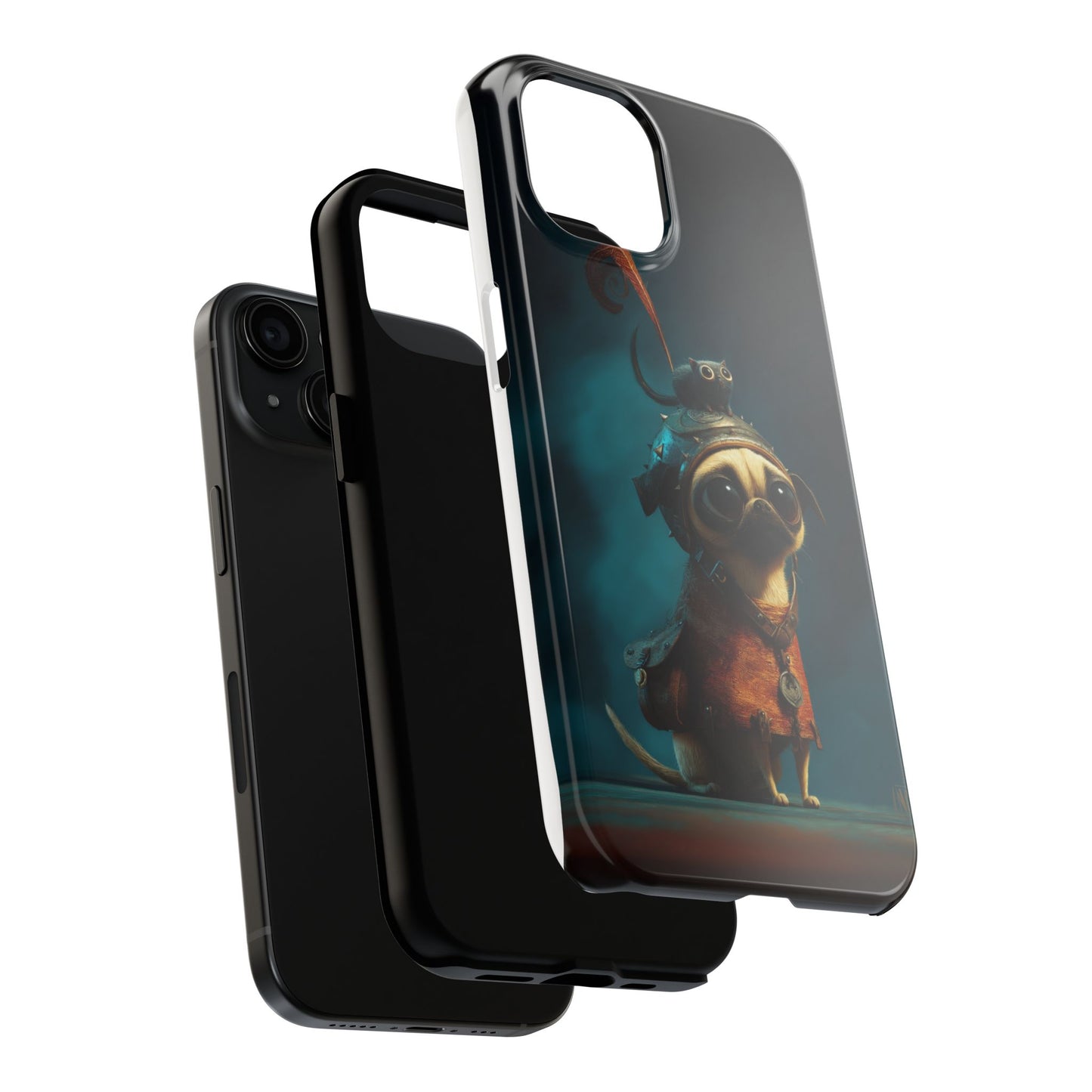 Cute Pug Adventure Tough Phone Case - Durable Protection for Pet Lovers