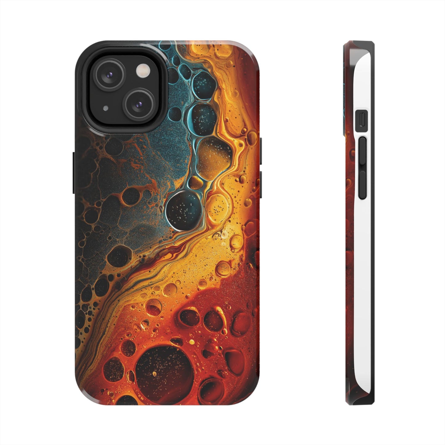 Abstract Lava Tough Phone Case - Vibrant Protective Cover for Adventurous Souls