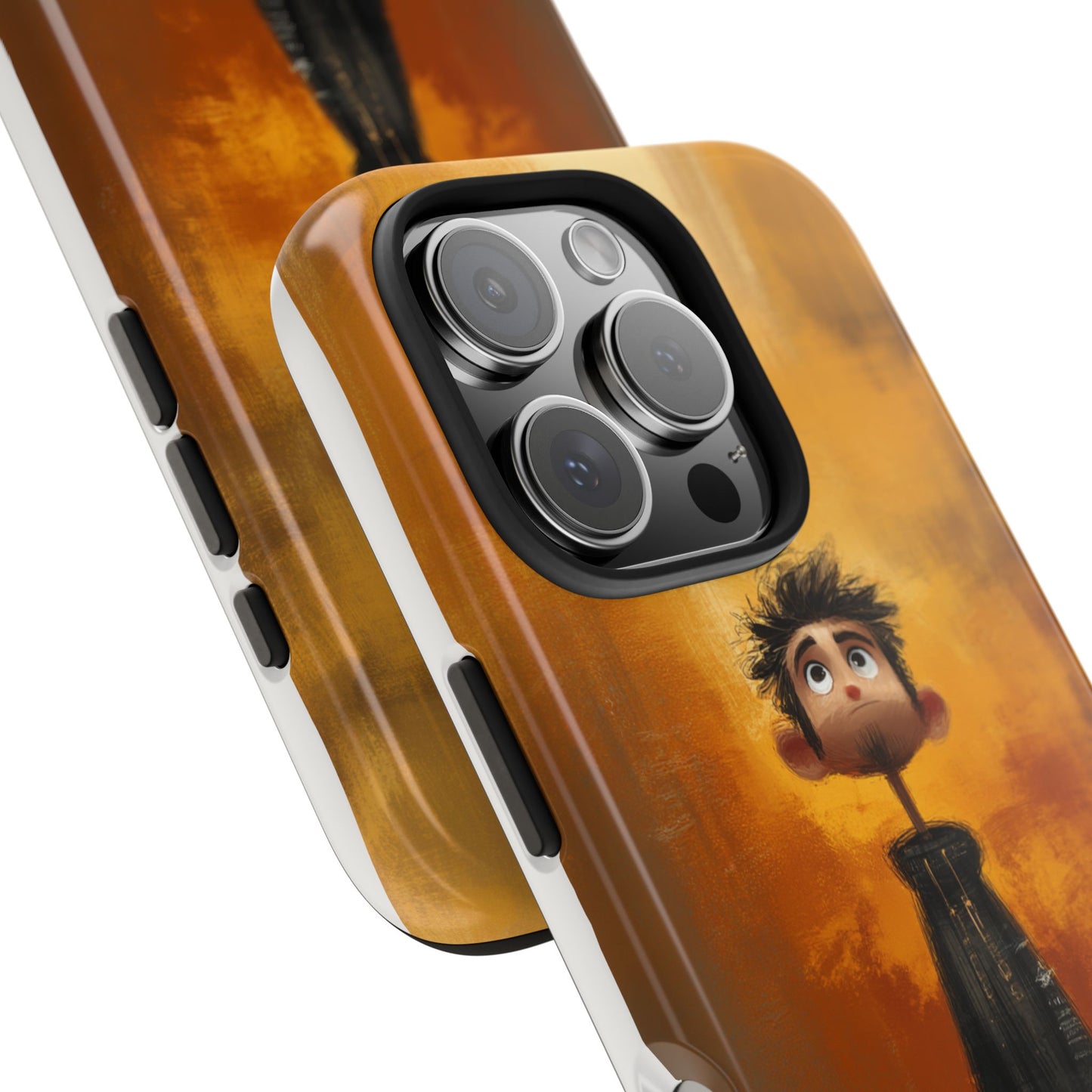 Unique Tough Phone Cases with Artistic Boy Design - Perfect for Kids and Teens