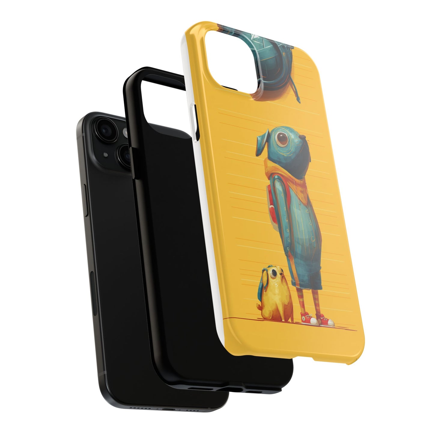 Colorful Animal Art Tough Phone Case - Perfect for Pet Lovers & Kids