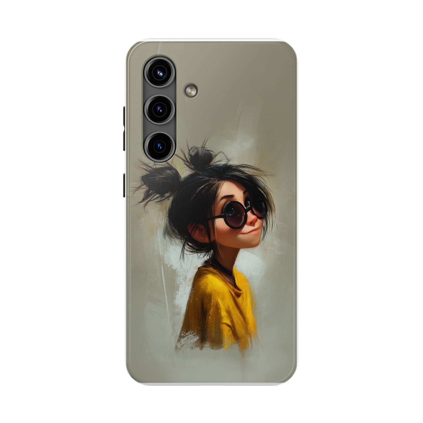 Trendy Tough Phone Case – Stylish Illustrated Girl Design for Fashion Lovers