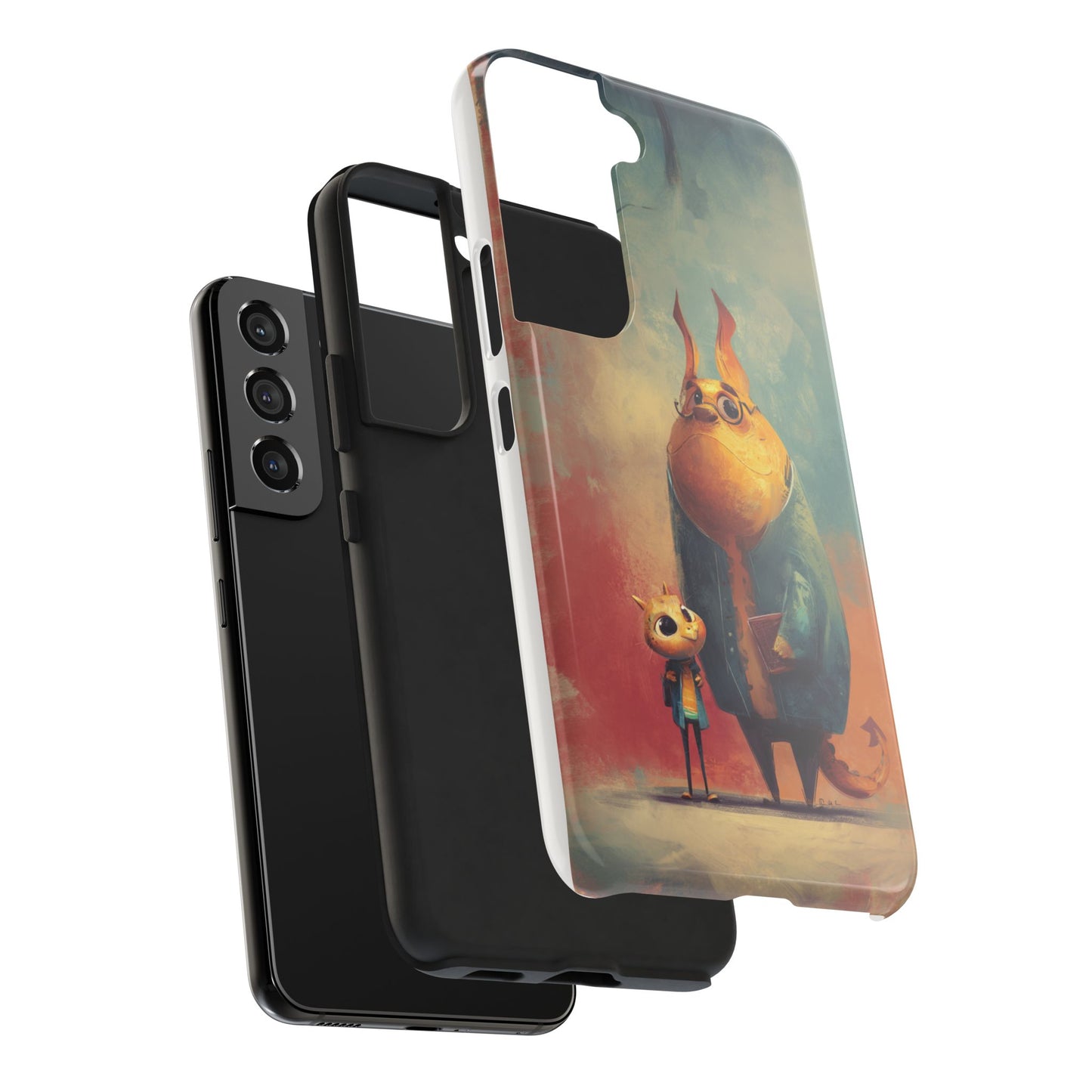 Animal Art Tough Phone Cases, Cute Character Phone Protector, Unique Cartoon Phone Cover, Fun Gift for Kids, Birthday or Holiday Present