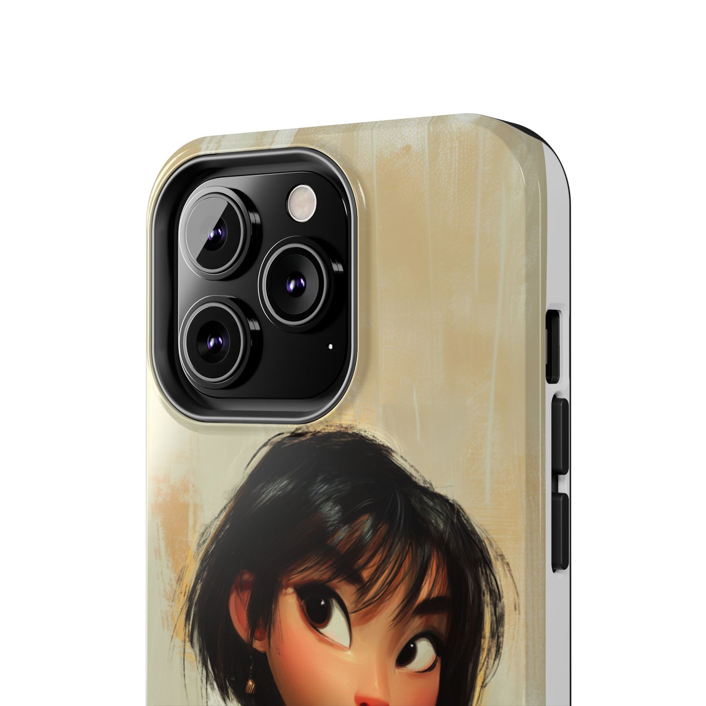 Artistic Tough Phone Case - Cute Character Design for Kids and Teens