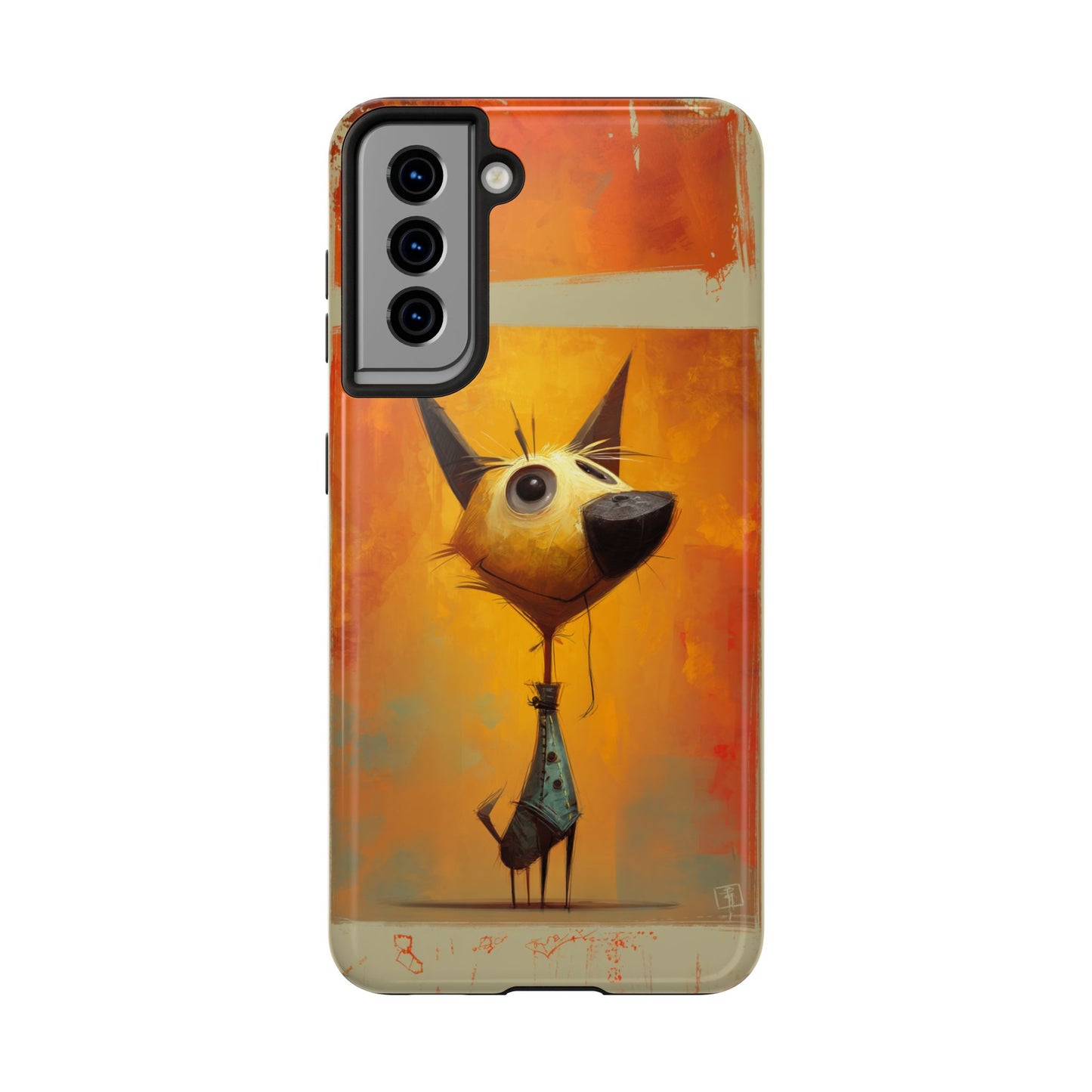 Whimsical Dog Art Tough Phone Case - Fun & Stylish Pet Lover Gift