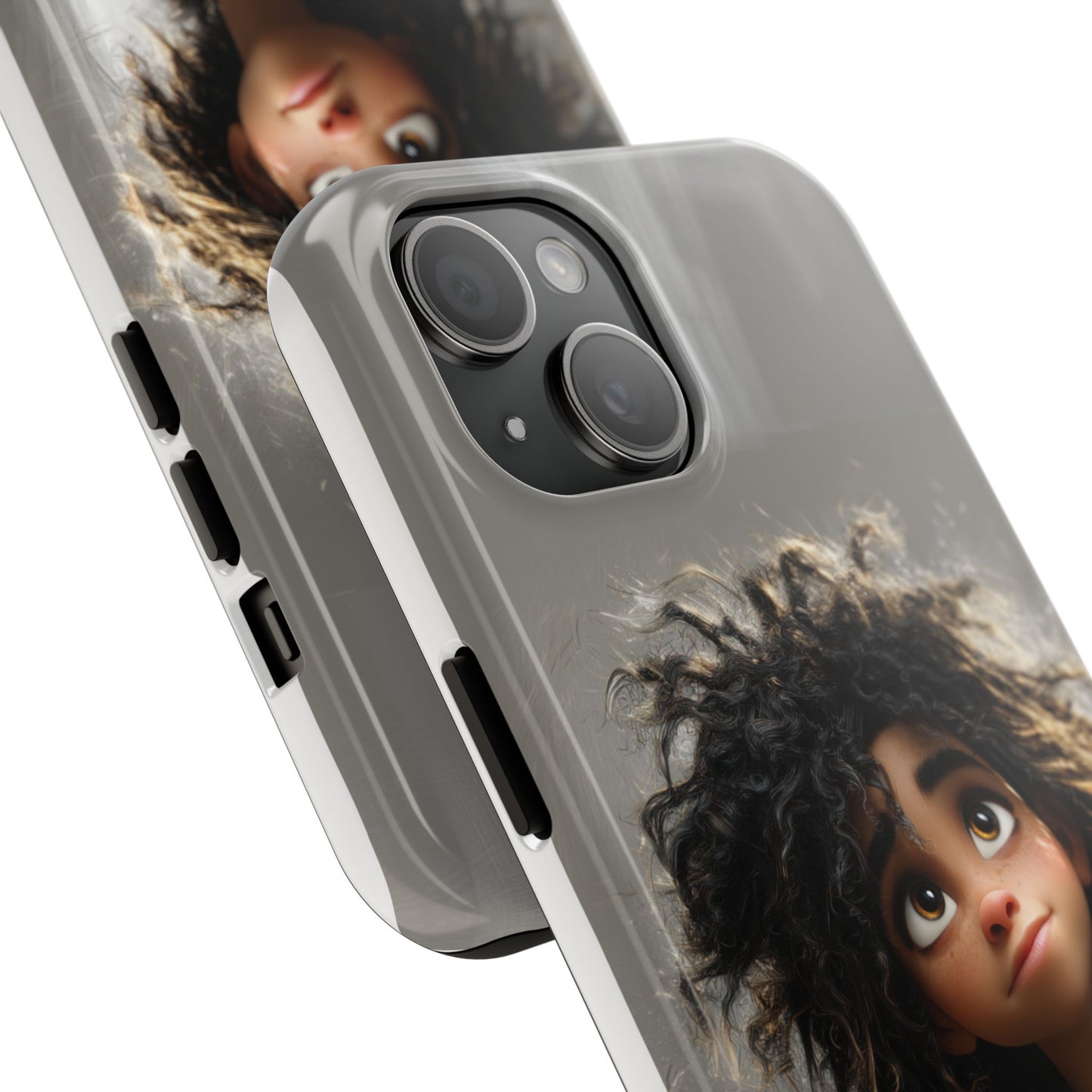 Artistic Tough Phone Case - Unique Character Design for Creative Souls