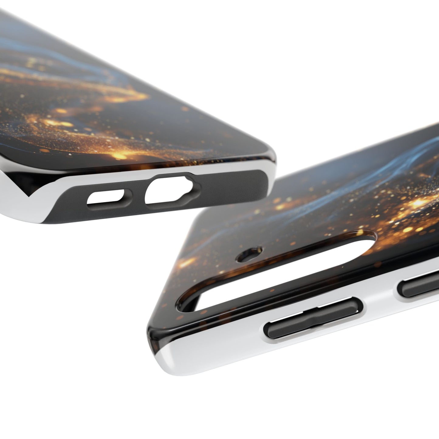 Elegant Gold Swirl Tough Phone Case – Durable & Stylish Protection for Your Device