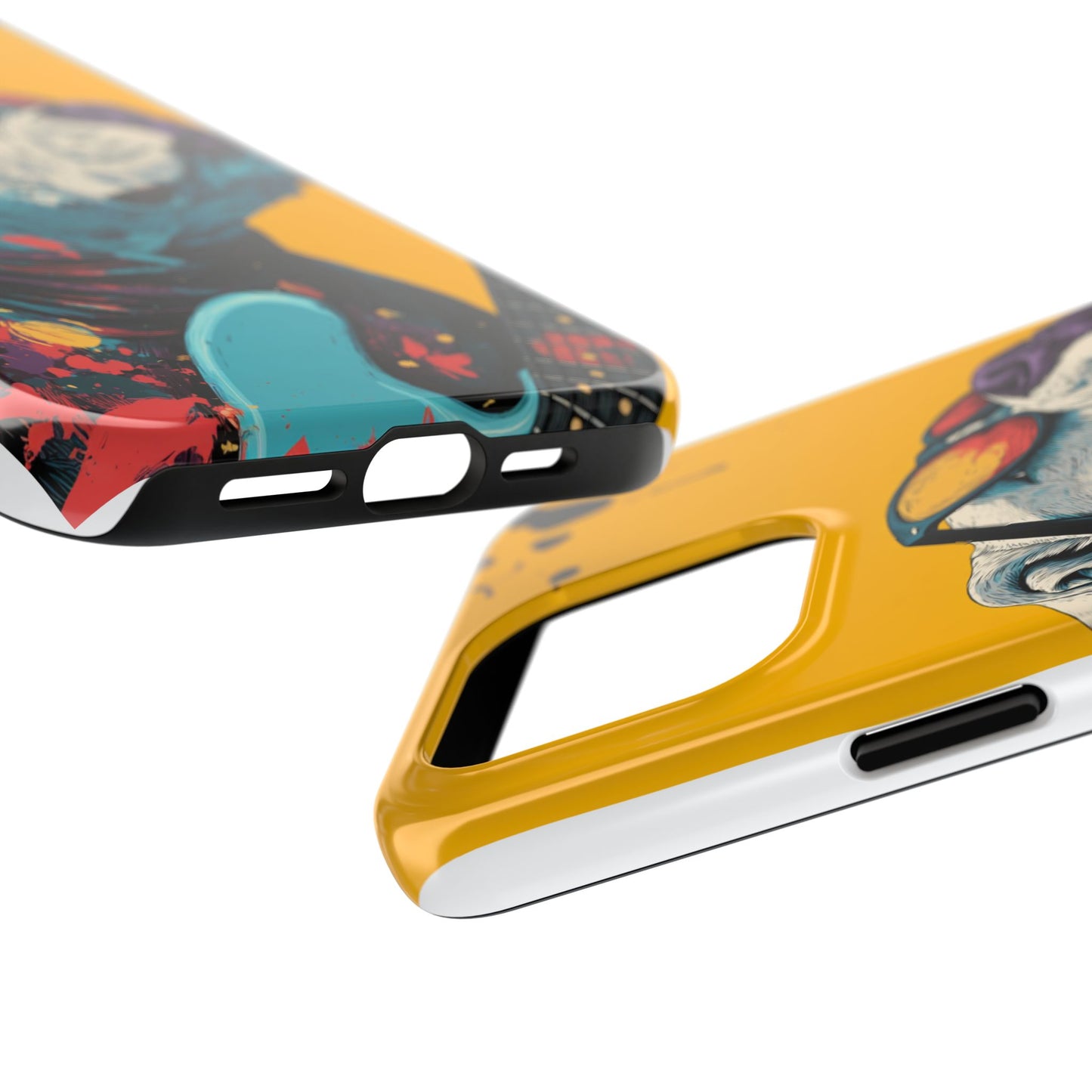 French Bulldog with Orange Sunglasses and Headphones Tough Phone Case