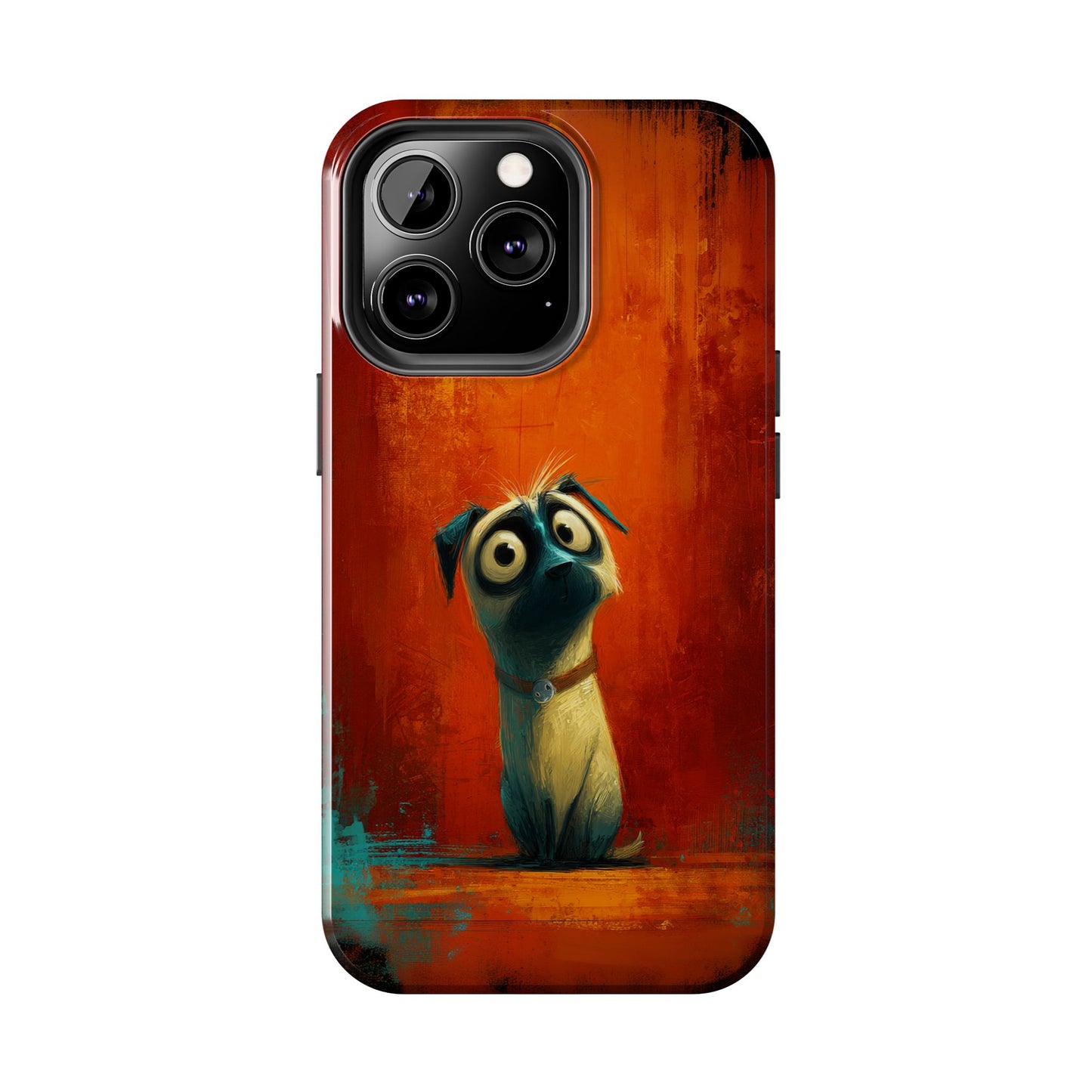 Whimsical Dog Art Tough Phone Case - Durable Protection for Pet Lovers