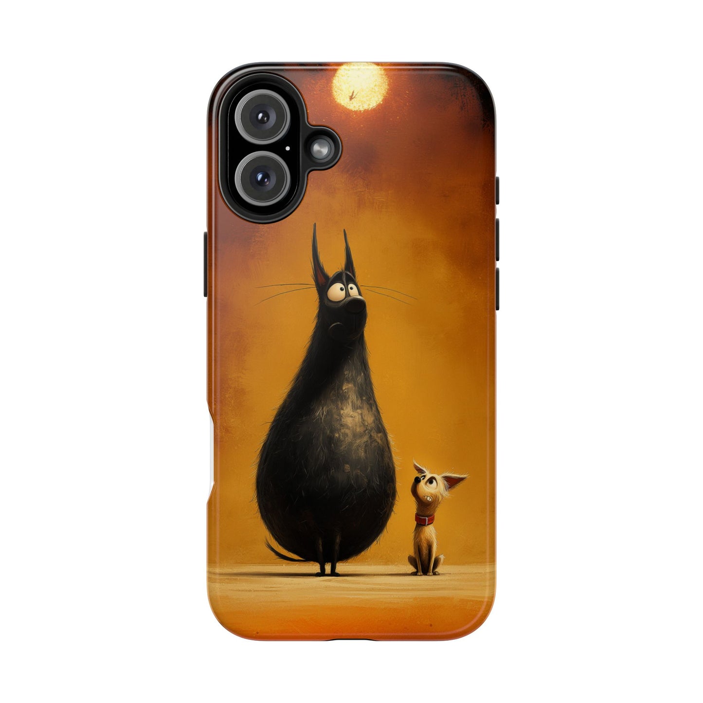 Whimsical Tough Phone Cases - Cat & Dog Design