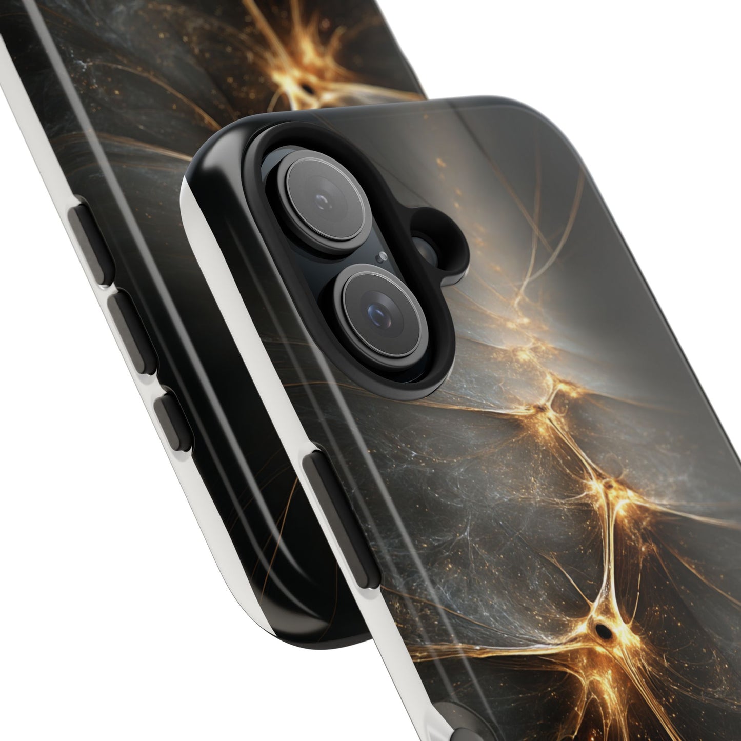 Tough Phone Case - Elegant Gold Fractal Design for Tech Lovers