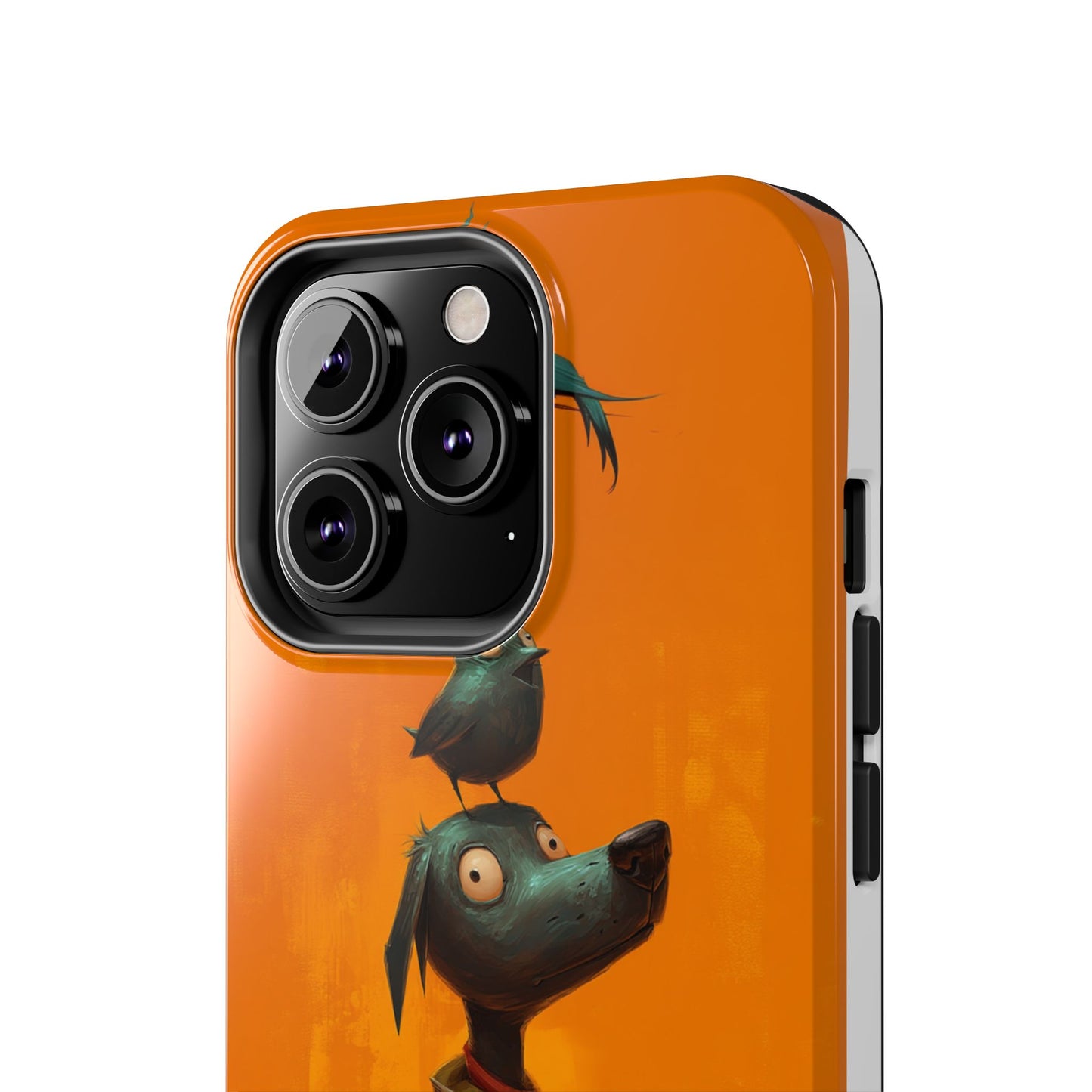 Fun Dog & Bird Tough Phone Cases - Quirky Animal Art for Pet Lovers