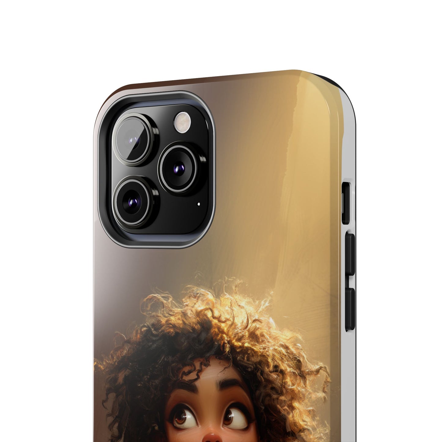 Artistic Tough Phone Case with Whimsical Character Design