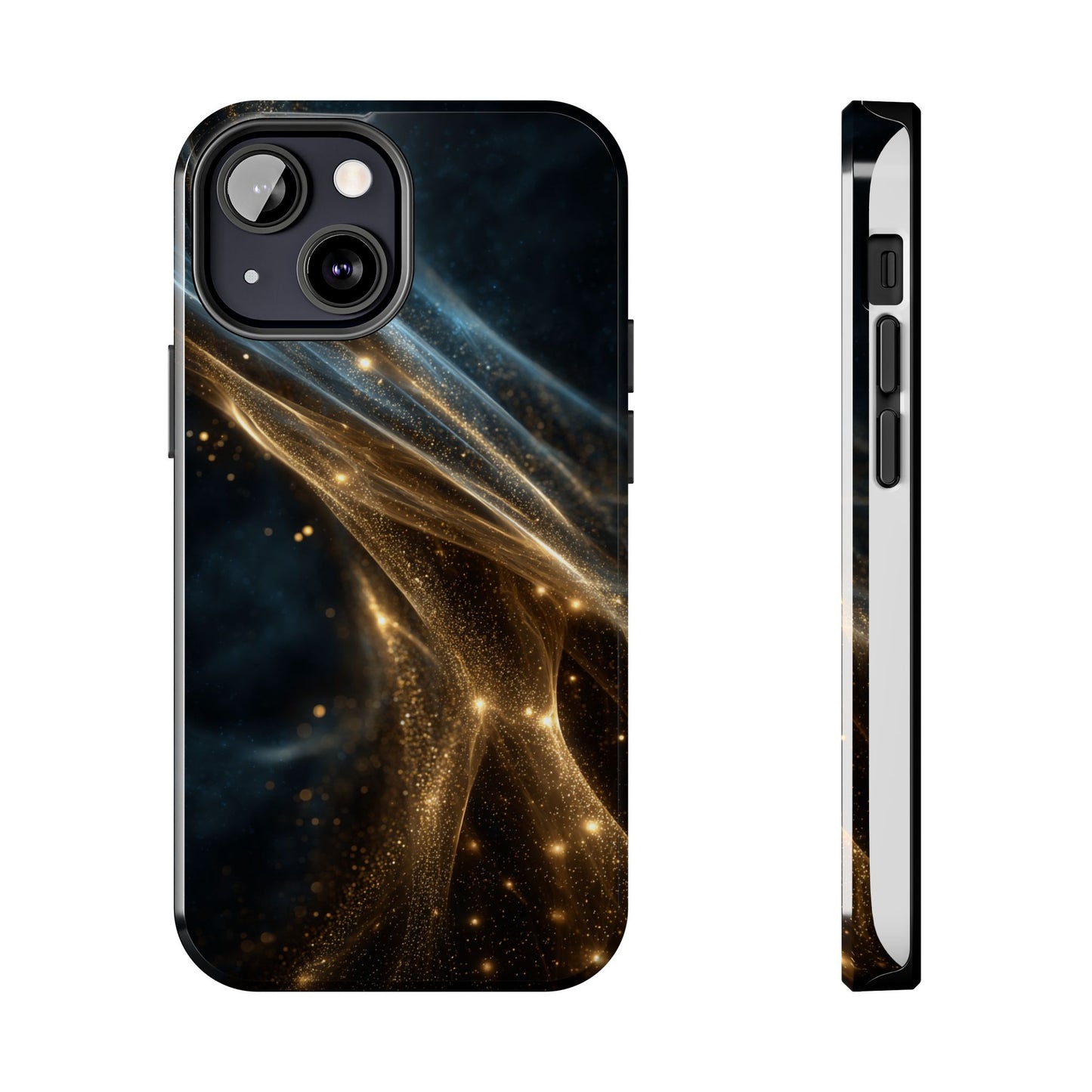 Stunning Gold Swirl Tough Phone Case - Stylish Protection with Elegance
