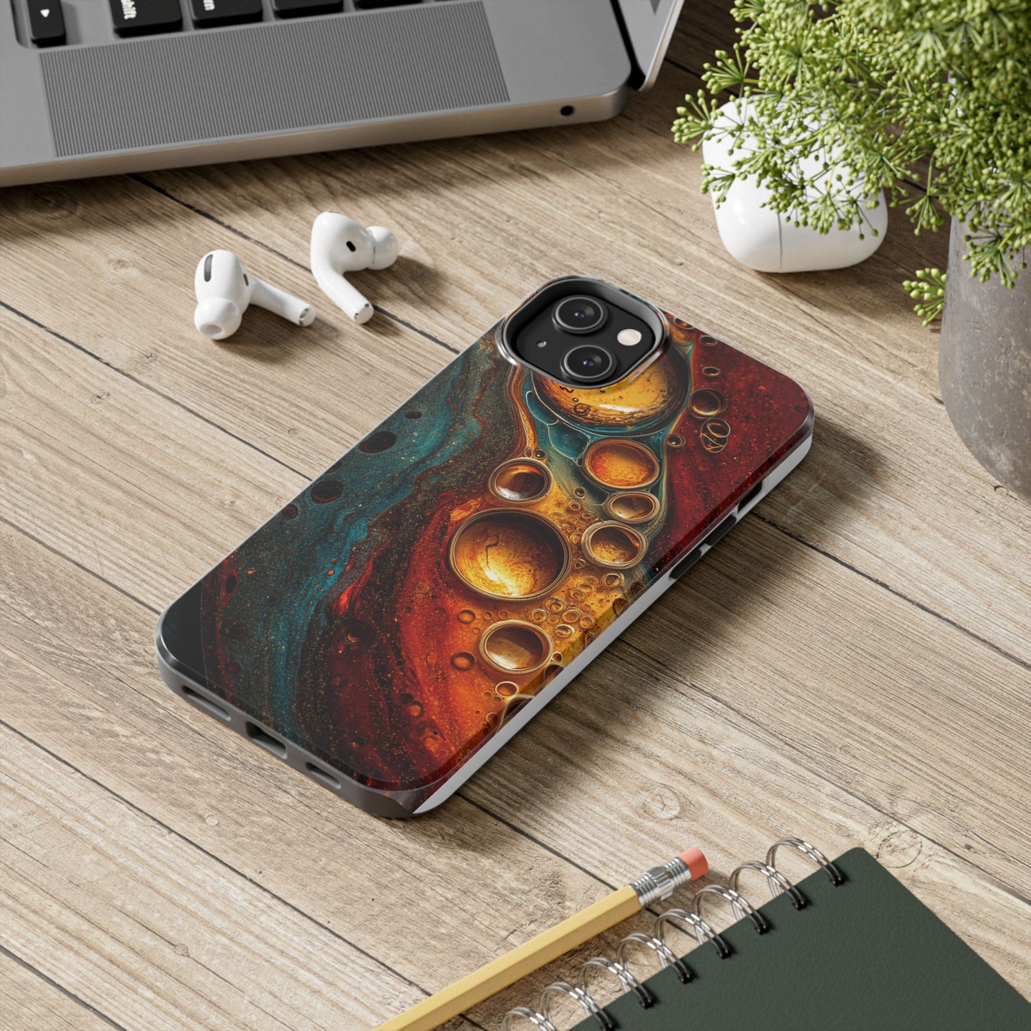 Abstract Art Tough Phone Case - Unique Colorful Design
