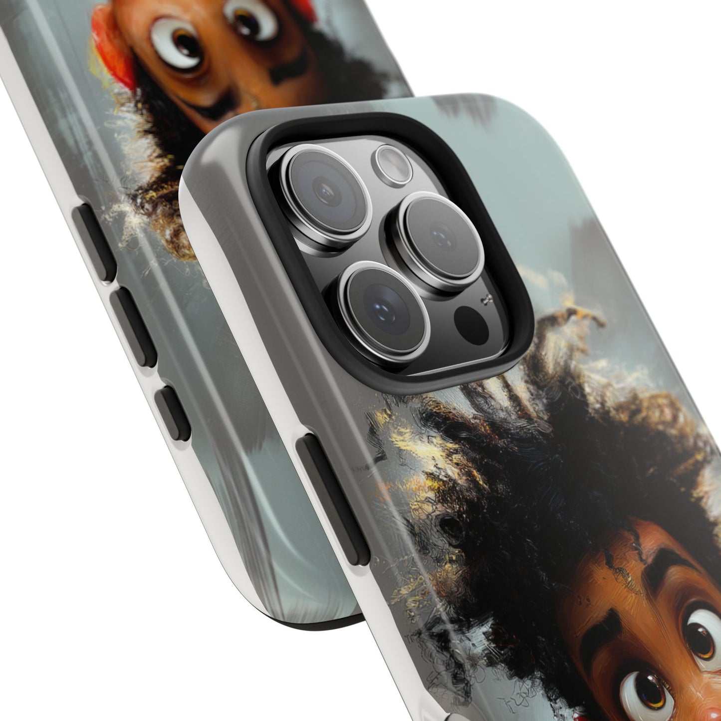Artistic Tough Phone Case - Unique Design with Character - Great Gift Idea