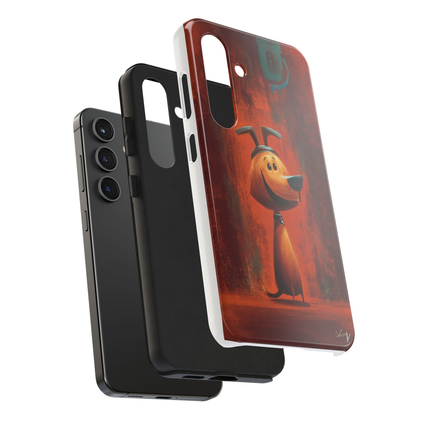Playful Dog Art Tough Phone Case - Perfect for Pet Lovers