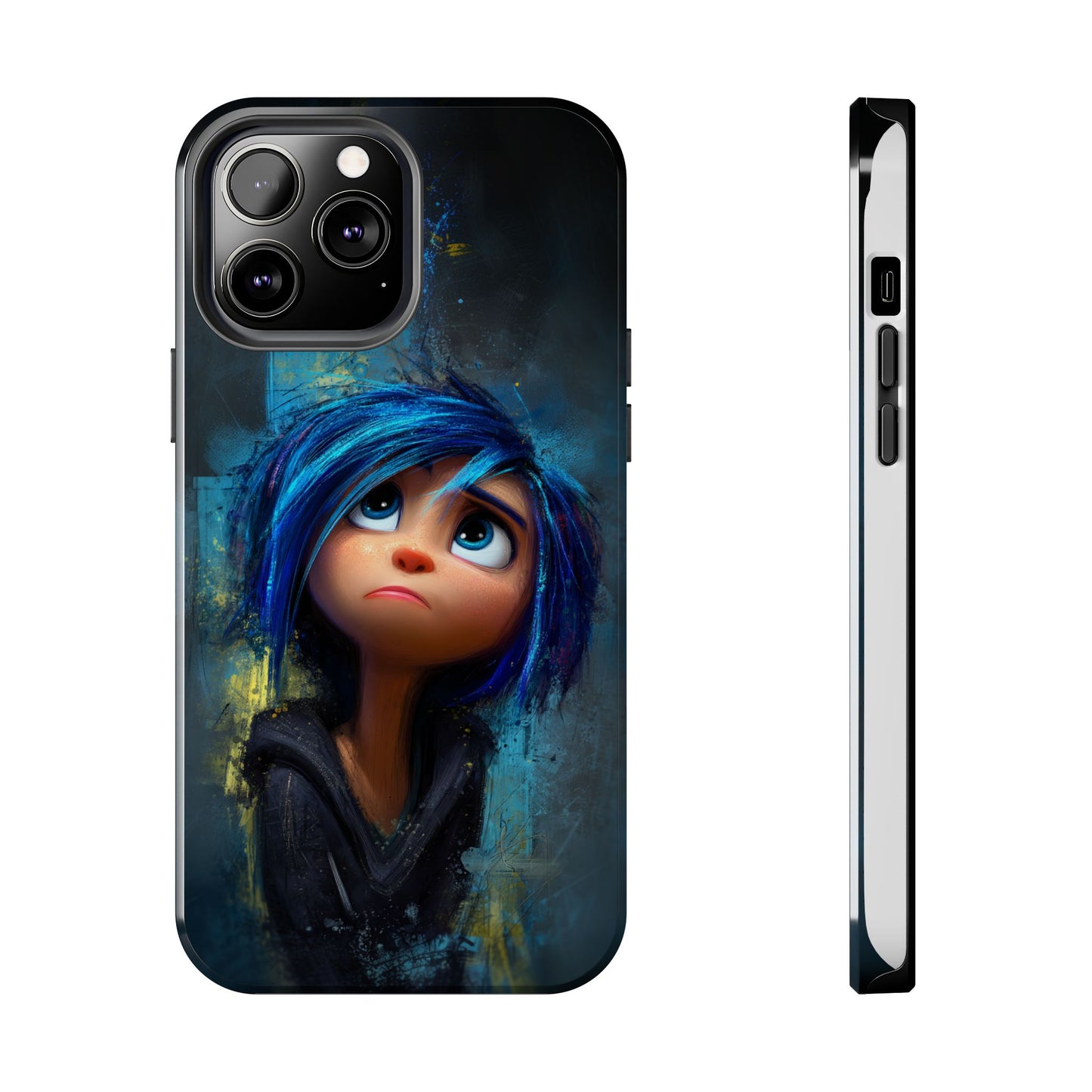 Unique Artsy Tough Phone Case – Emotional Abstract Design for Creative Souls