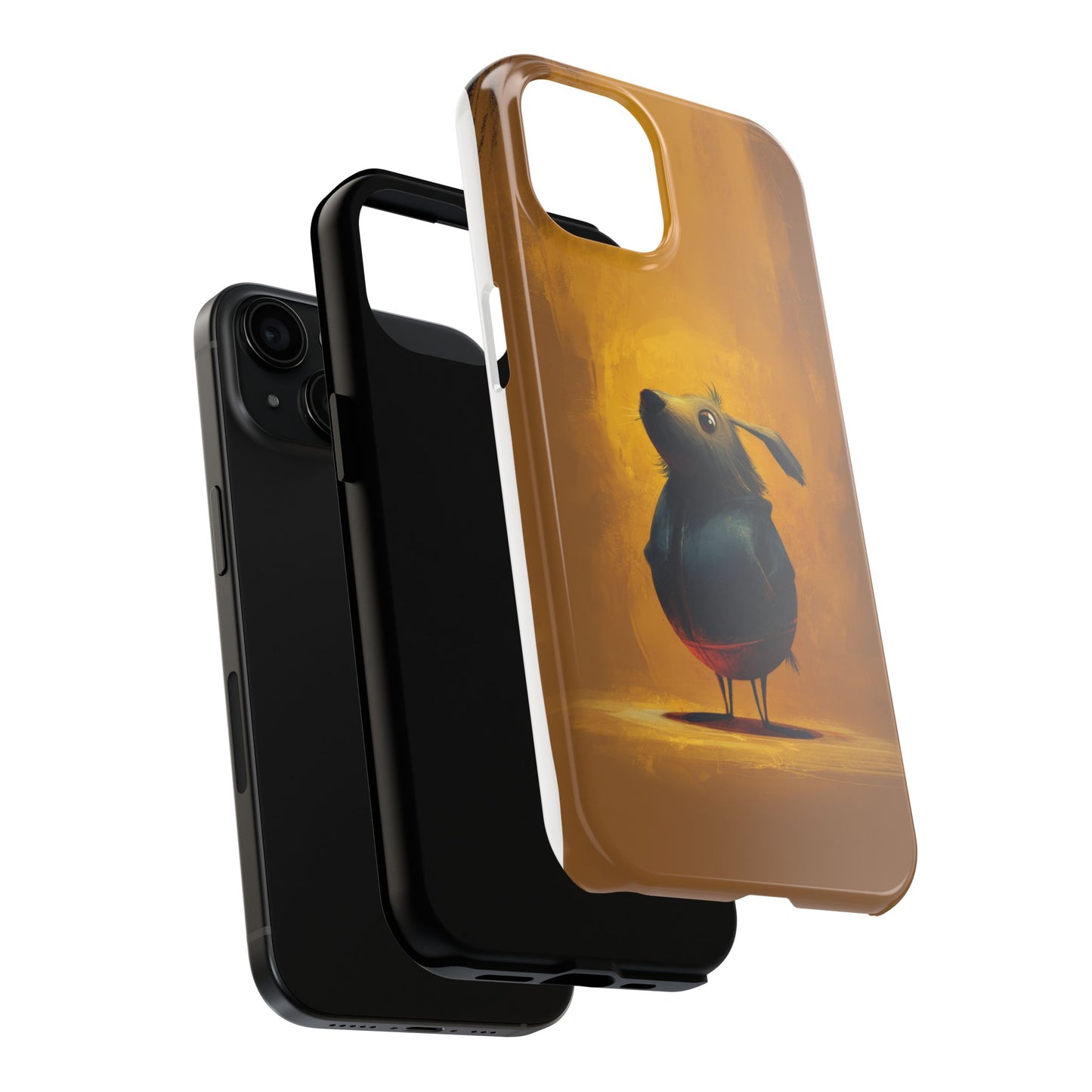 Whimsical Dog Art Tough Phone Case - Durable & Stylish