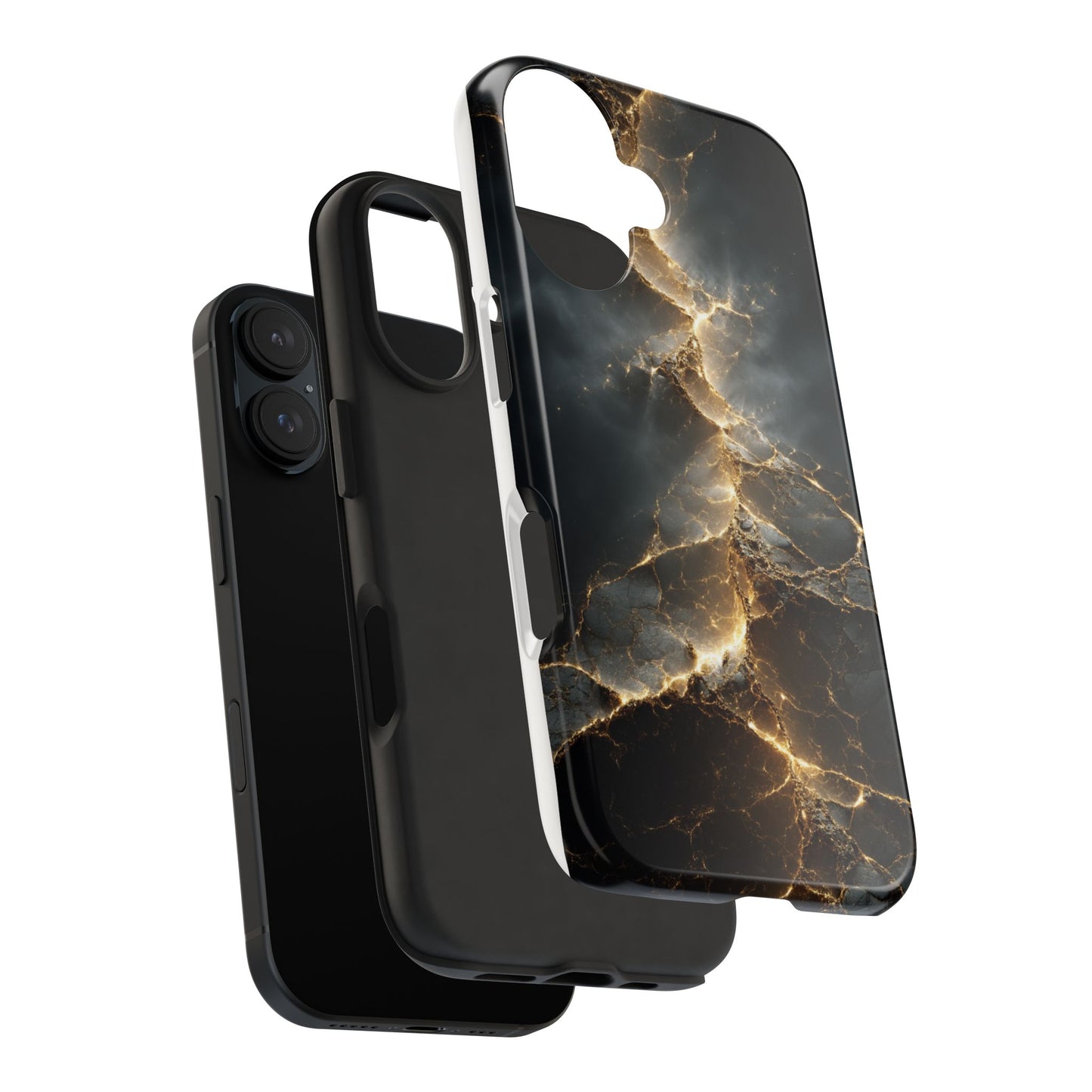 Majestic Marble Phone Case - Tough Protective Cover with Gold Veins