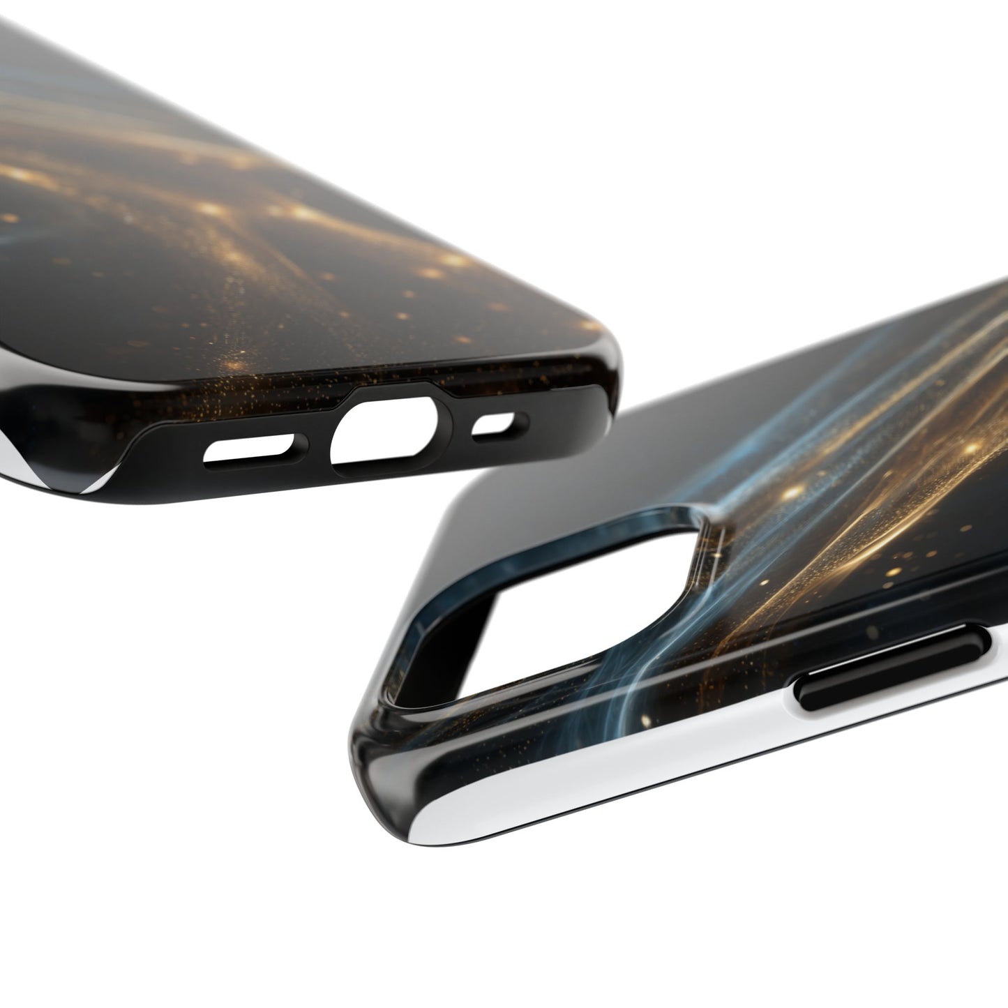 Stunning Gold Swirl Tough Phone Case - Stylish Protection with Elegance
