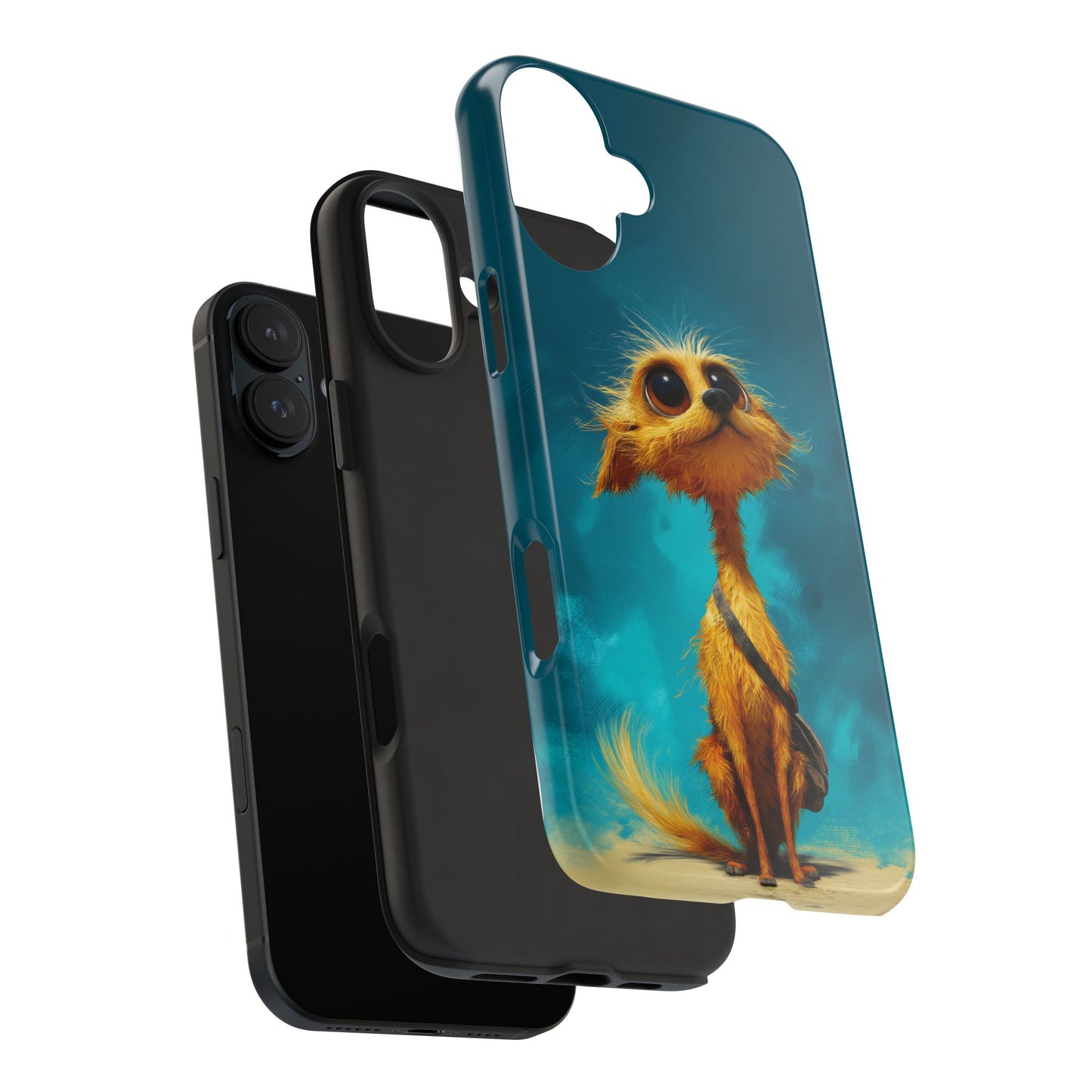 Whimsical Dog Art Tough Phone Case - Durable and Stylish Protection for Pet Lovers