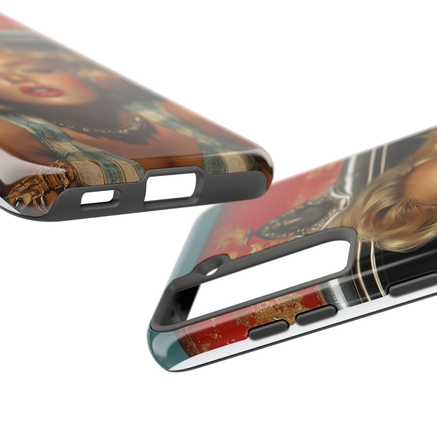 Retro Glam Tough Phone Case - Stylish Protection for Music Lovers