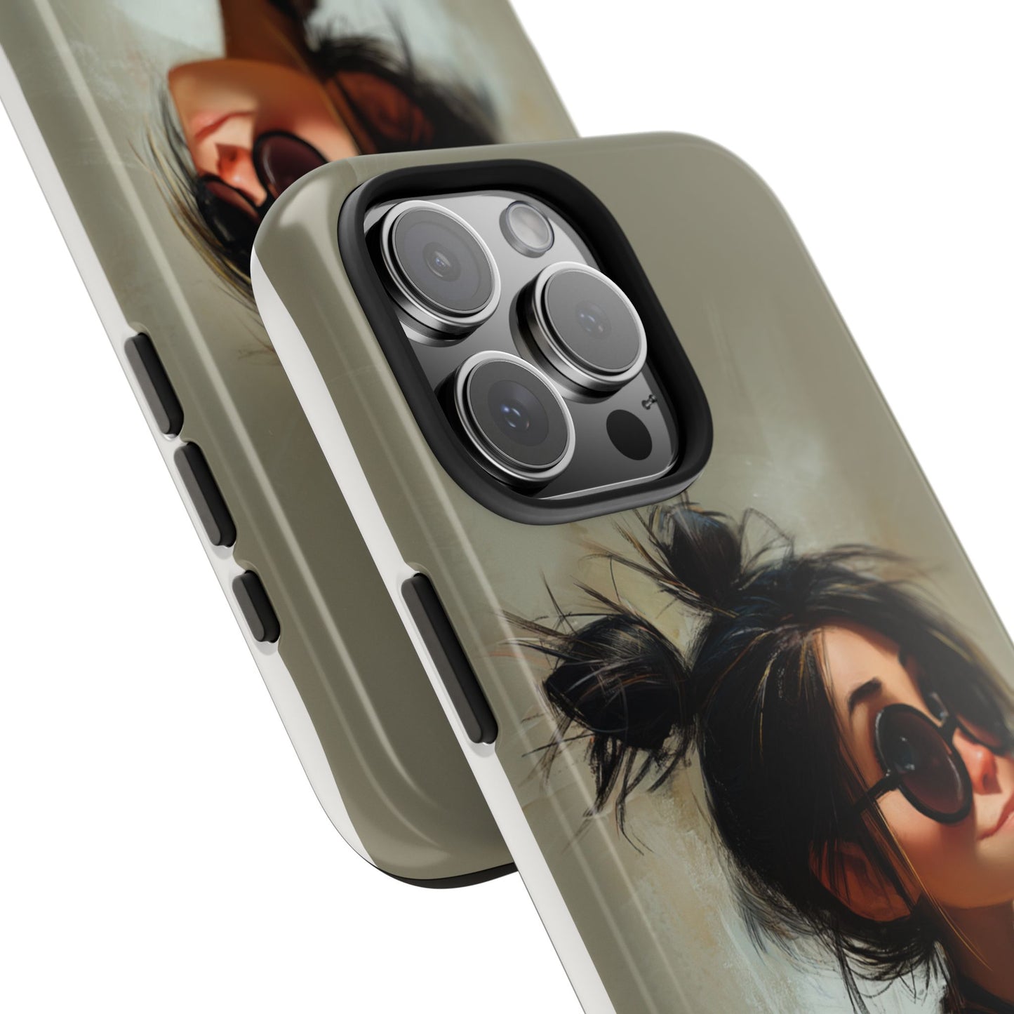 Trendy Tough Phone Case – Stylish Illustrated Girl Design for Fashion Lovers
