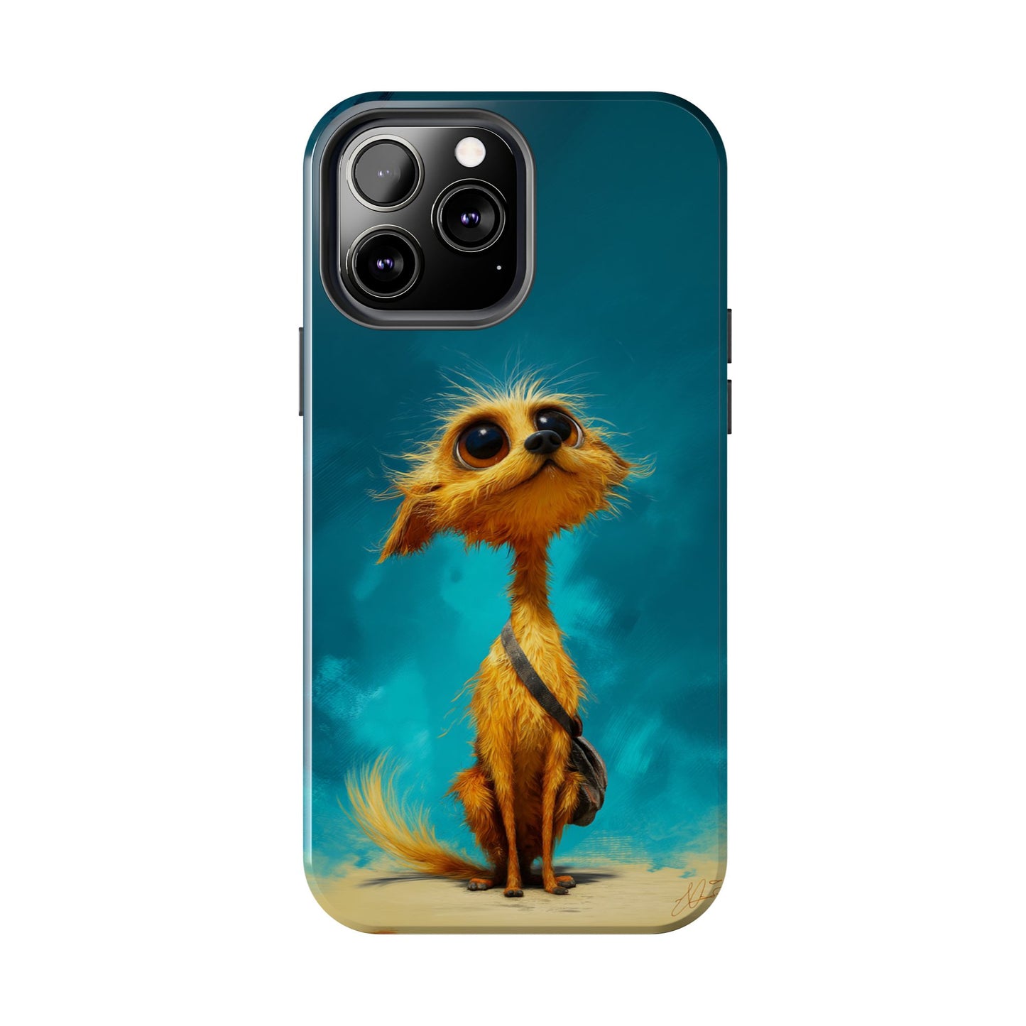 Whimsical Dog Art Tough Phone Case - Durable and Stylish Protection for Pet Lovers