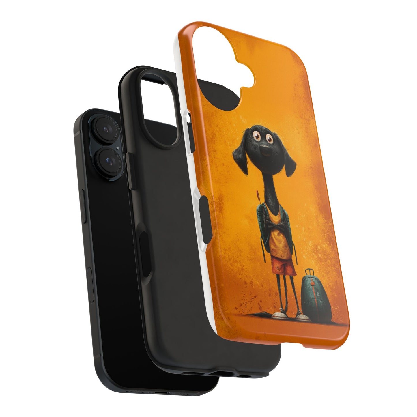Cute Dog Art Tough Phone Case for Animal Lovers