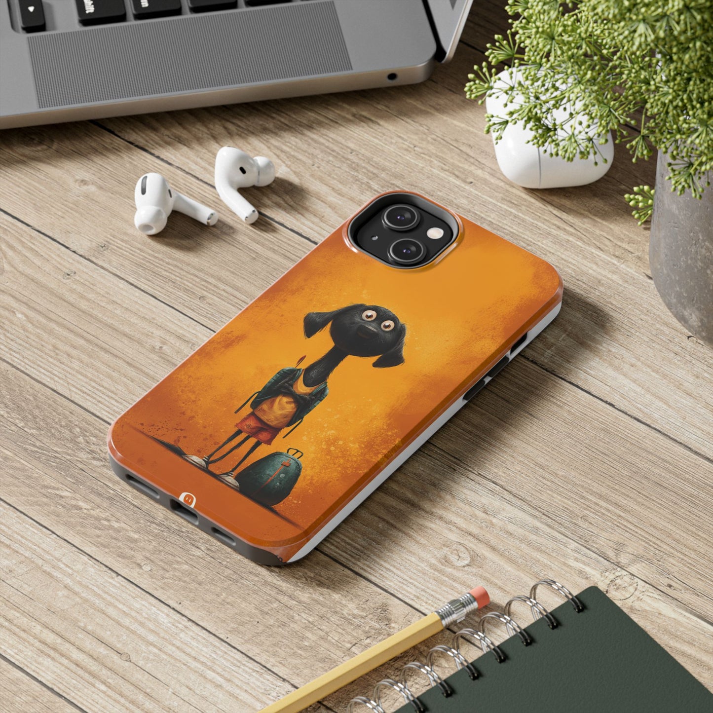 Cute Dog Art Tough Phone Case for Animal Lovers