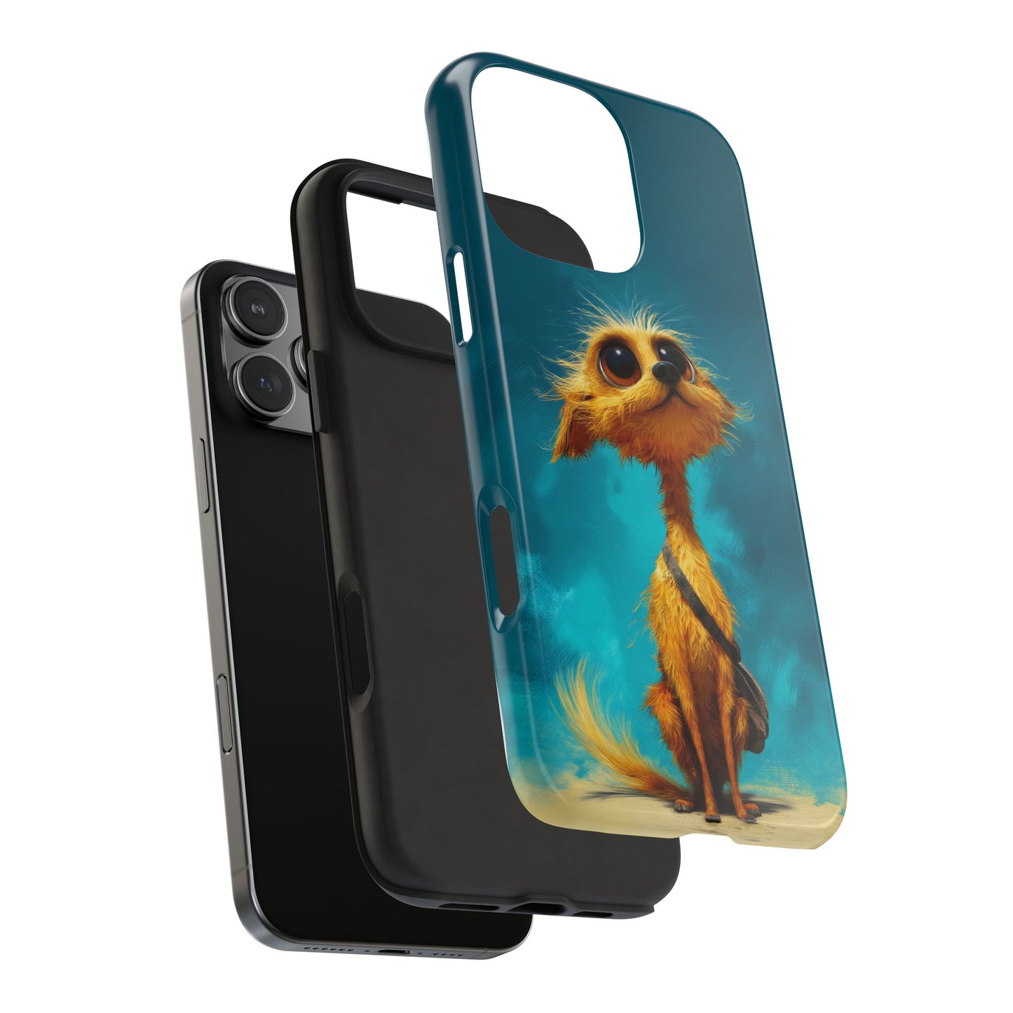 Whimsical Dog Art Tough Phone Case - Durable and Stylish Protection for Pet Lovers