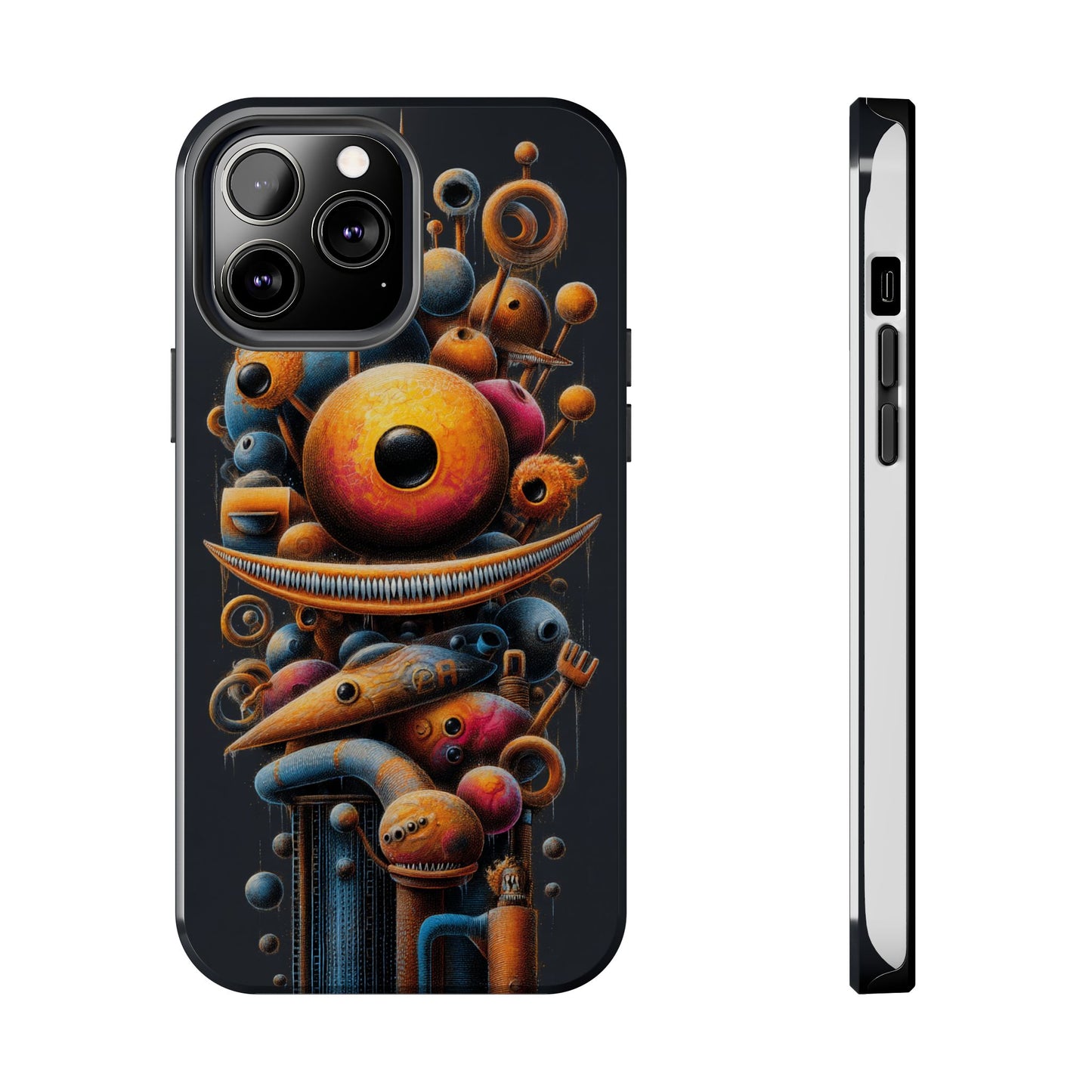 Unique Tough Phone Case with Abstract Art Design