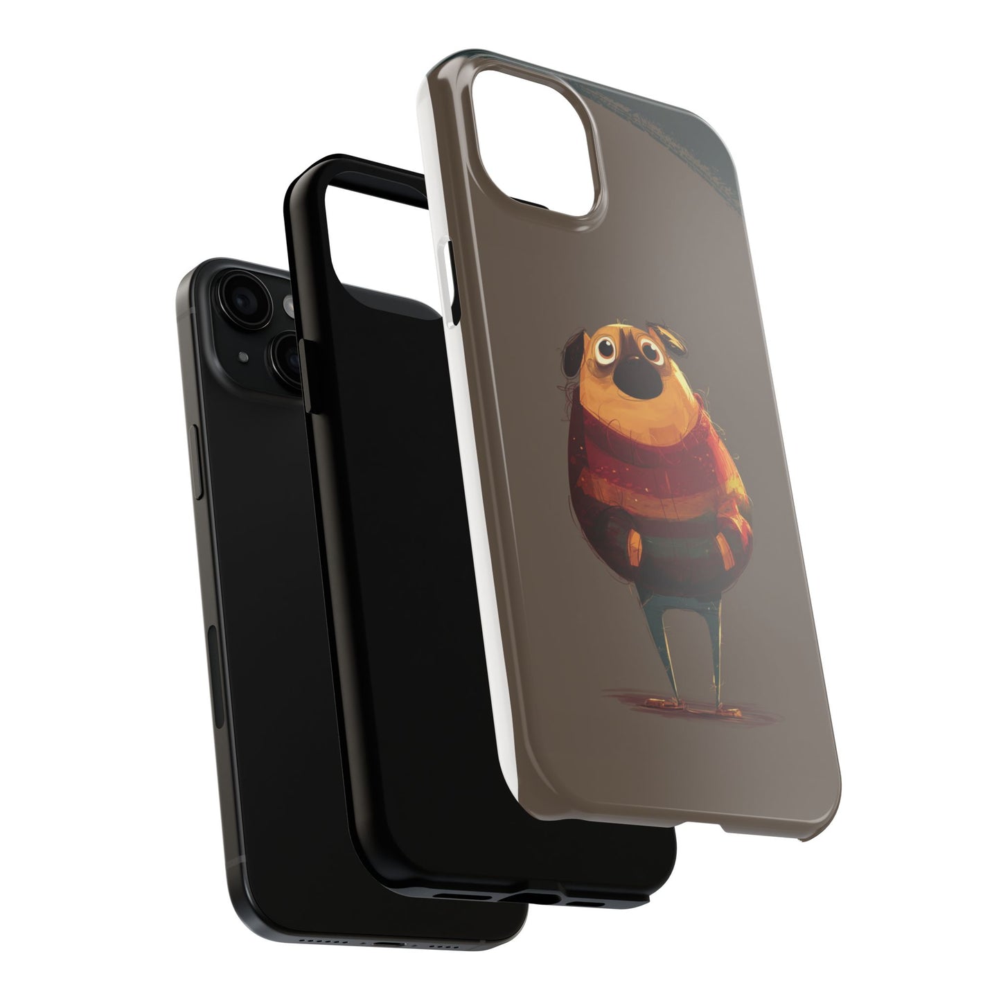 Cute Pug Tough Phone Case - Durable & Stylish Protection for Pet Lovers