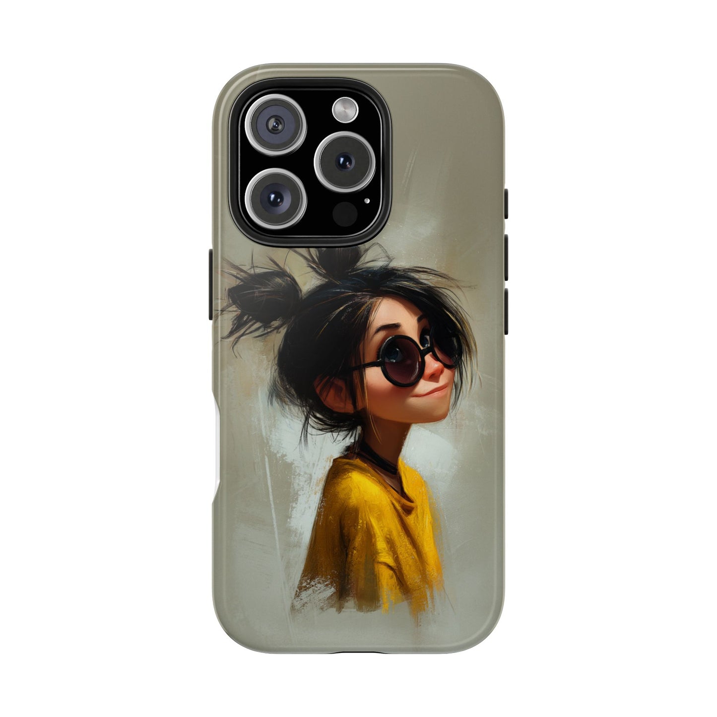 Trendy Tough Phone Case – Stylish Illustrated Girl Design for Fashion Lovers