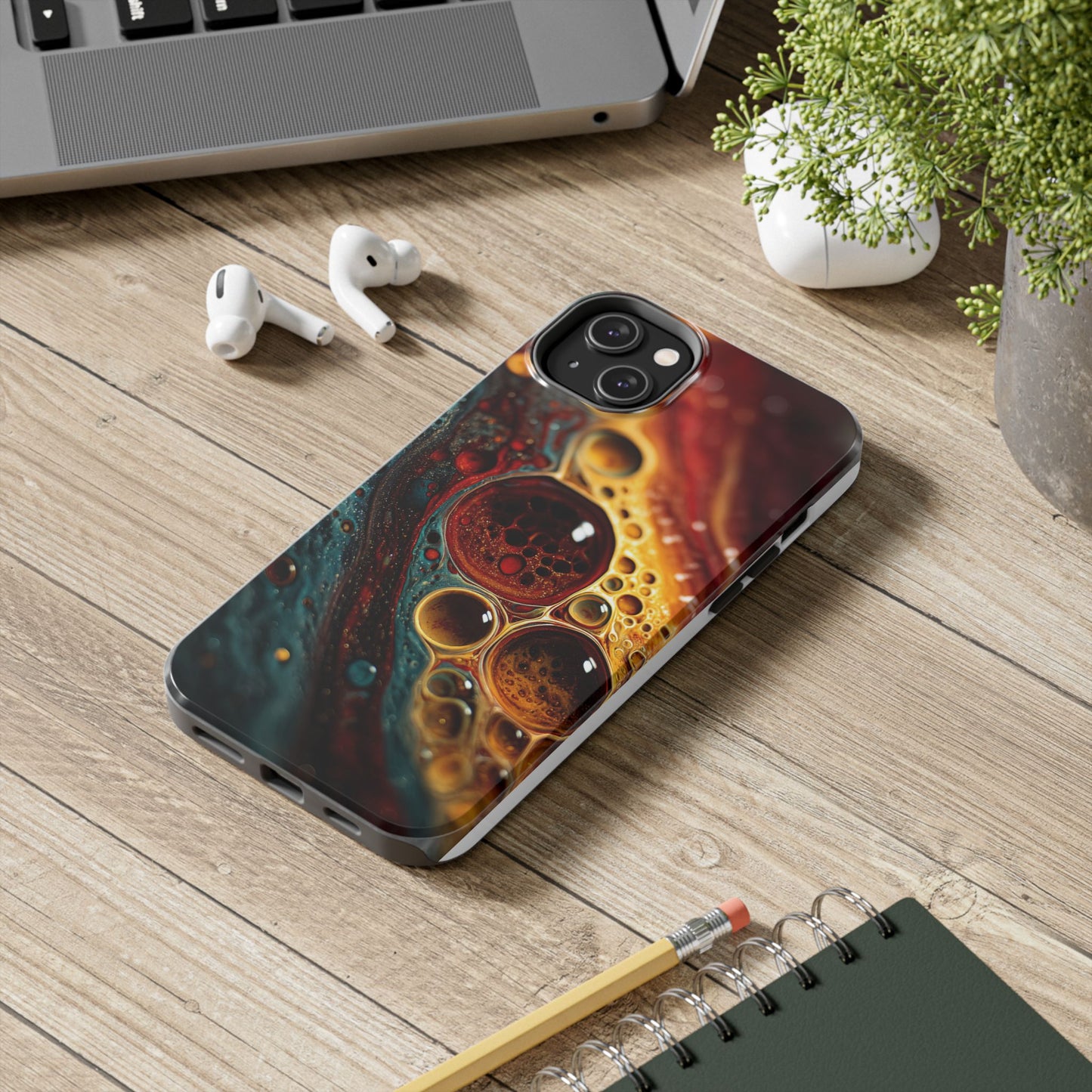 Vibrant Abstract Tough Phone Case - Unique Art for Stylish Protection