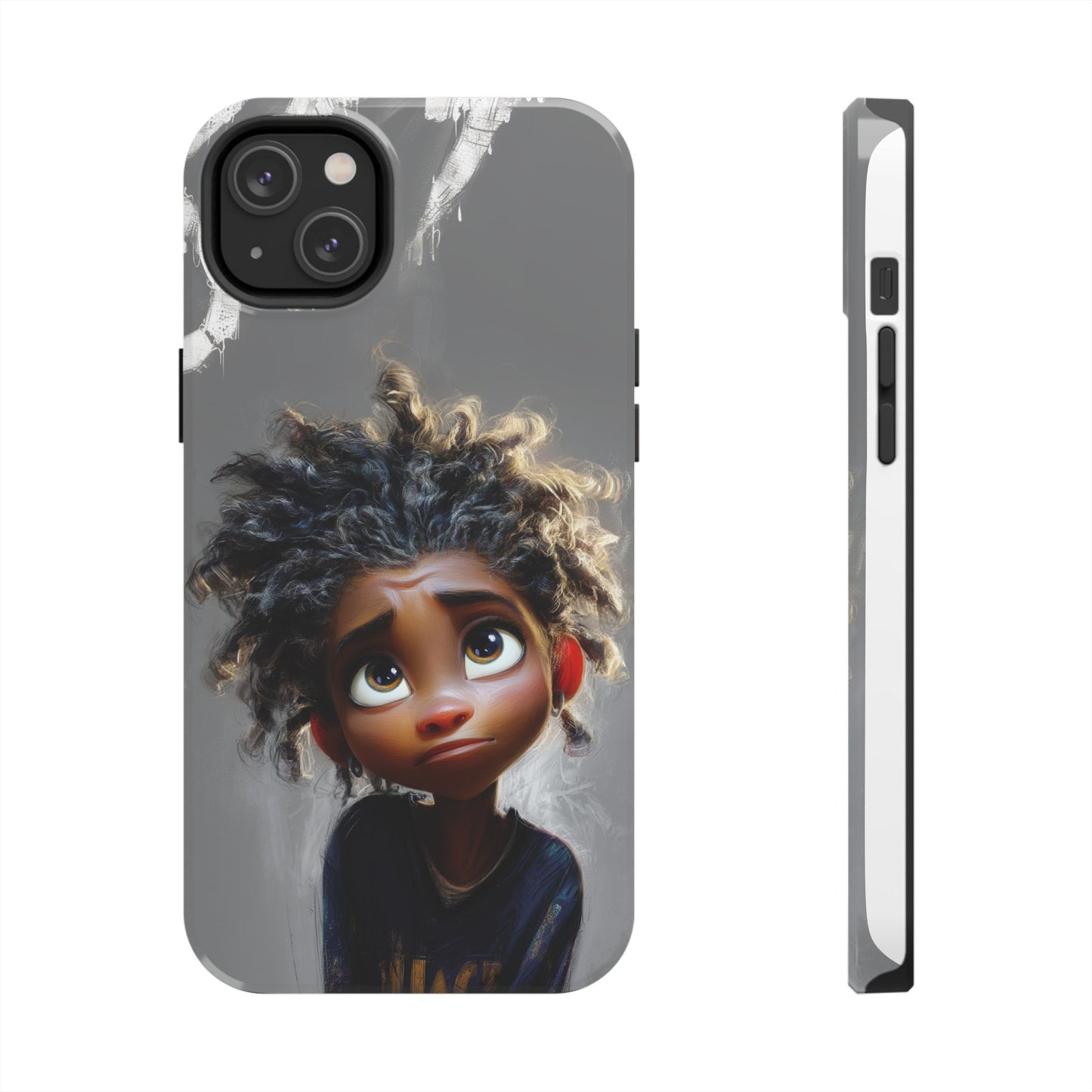 Whimsical Tough Phone Case - Artistic Design for Kids and Tweens