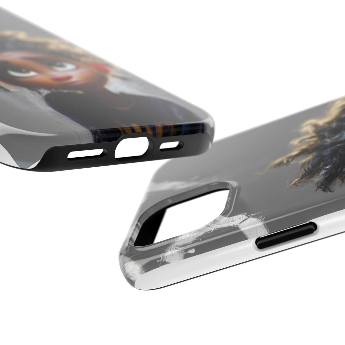 Whimsical Tough Phone Case - Artistic Design for Kids and Tweens