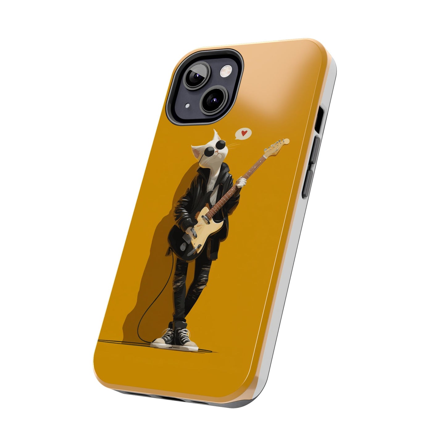 Cool Cat with Sunglasses Playing Guitar Tough Phone Case