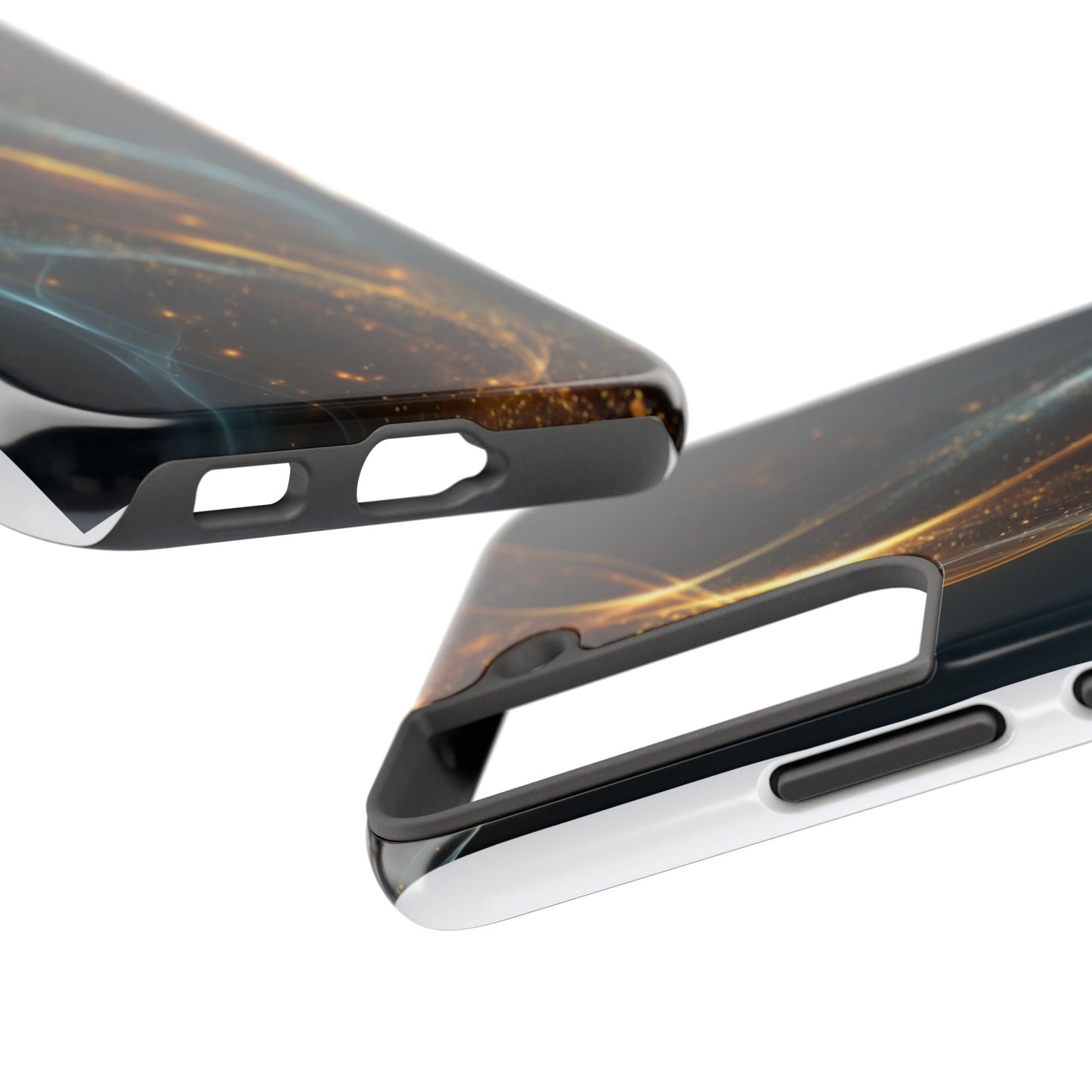 Stylish Tough Phone Case with Elegant Swirl Design