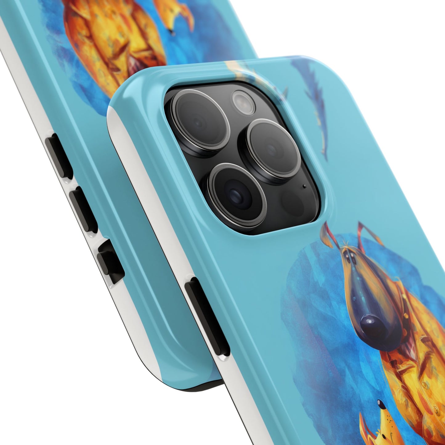 Whimsical Dog-Themed Tough Phone Case for Pet Lovers