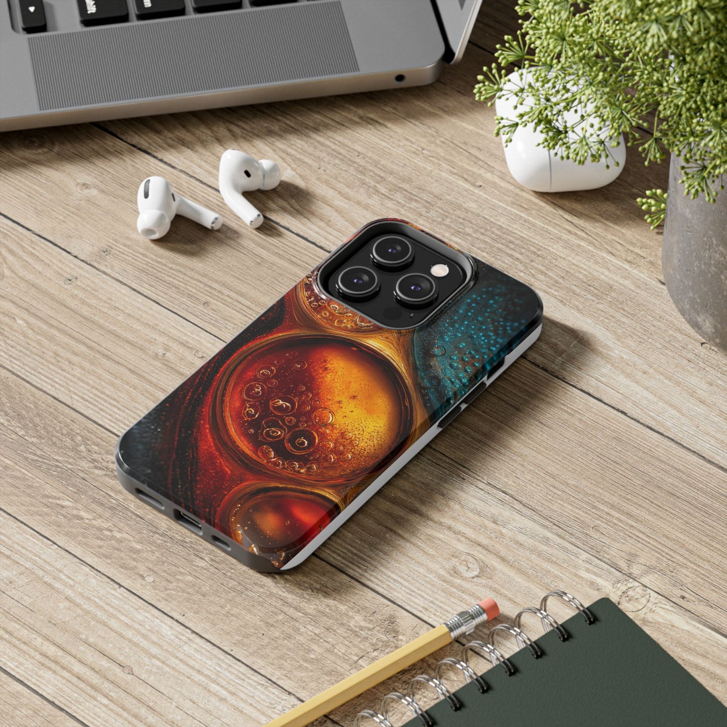 Vibrant Abstract Tough Phone Case – Bubble Design for Ultimate Protection