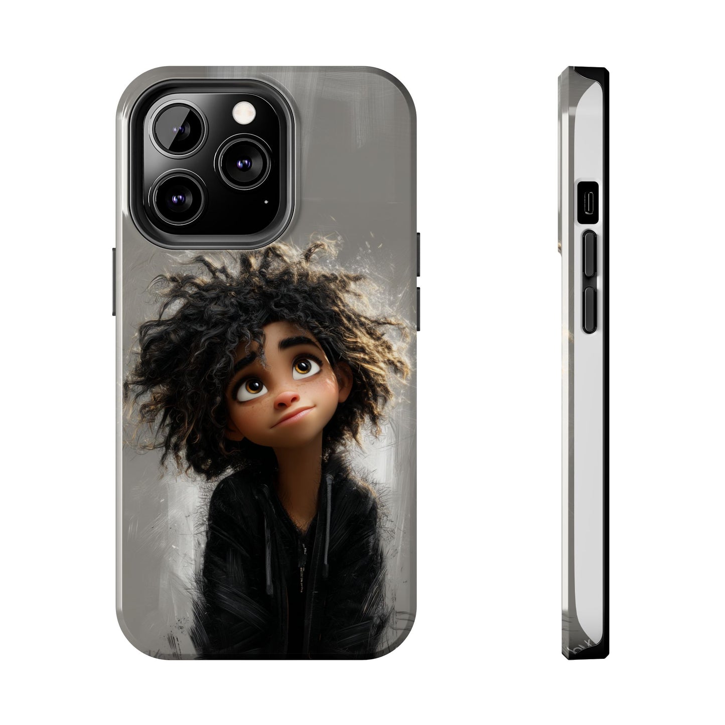 Artistic Tough Phone Case - Unique Character Design for Creative Souls