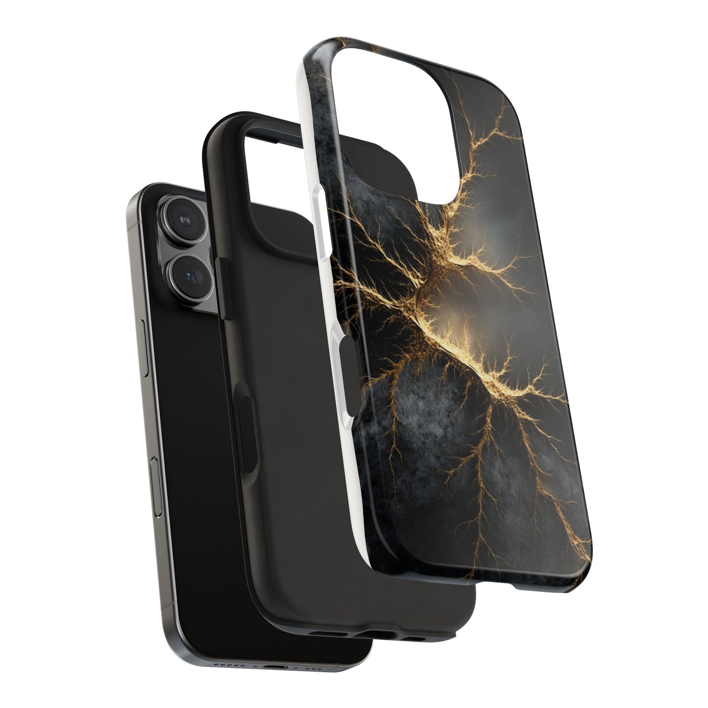 Electric Lightning Tough Phone Case - Durable Protection with Striking Design