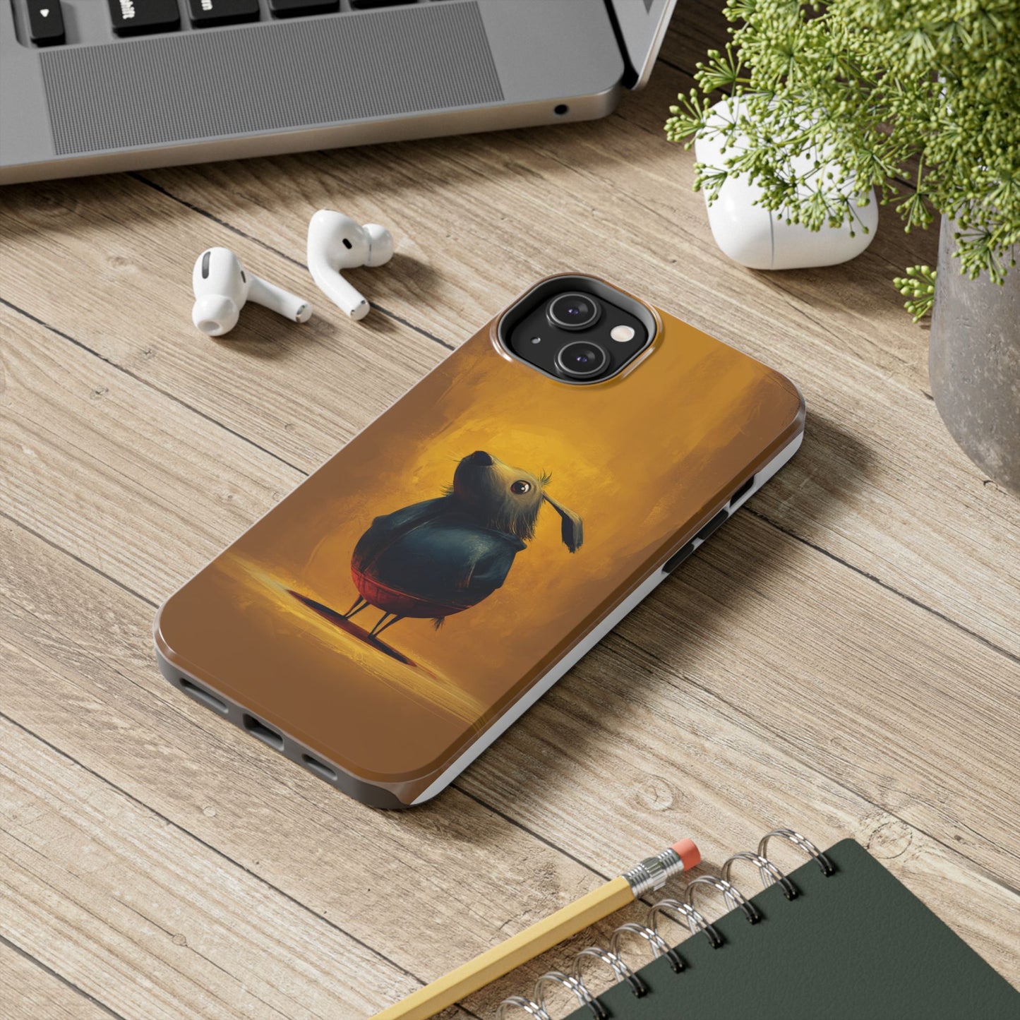Whimsical Dog Art Tough Phone Case - Durable & Stylish