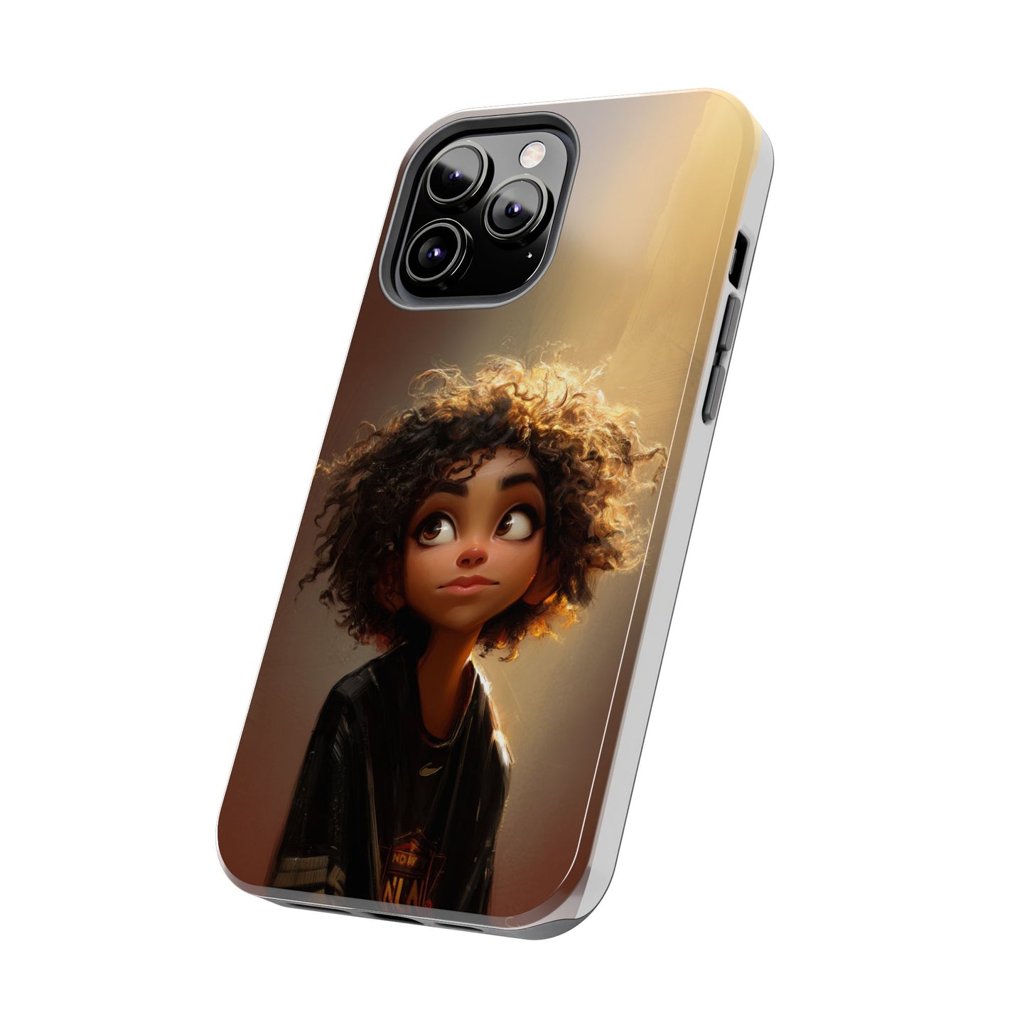 Artistic Tough Phone Case with Whimsical Character Design