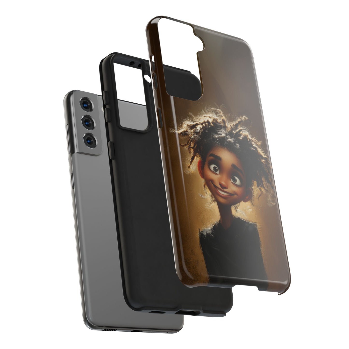Whimsical Tough Phone Case with Playful Character Design
